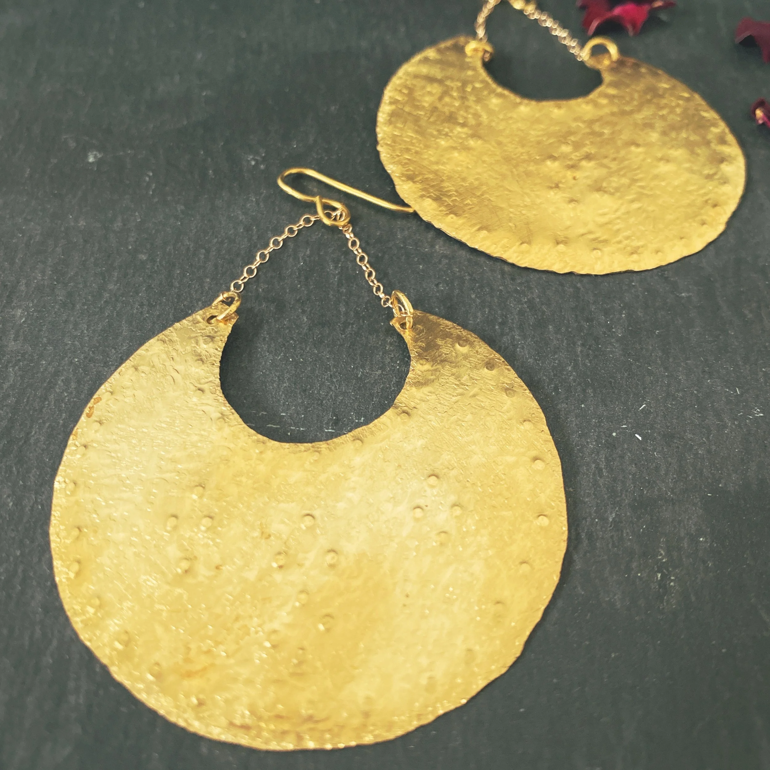 Kali -  Kamala Devi  Brass Chandelier earrings