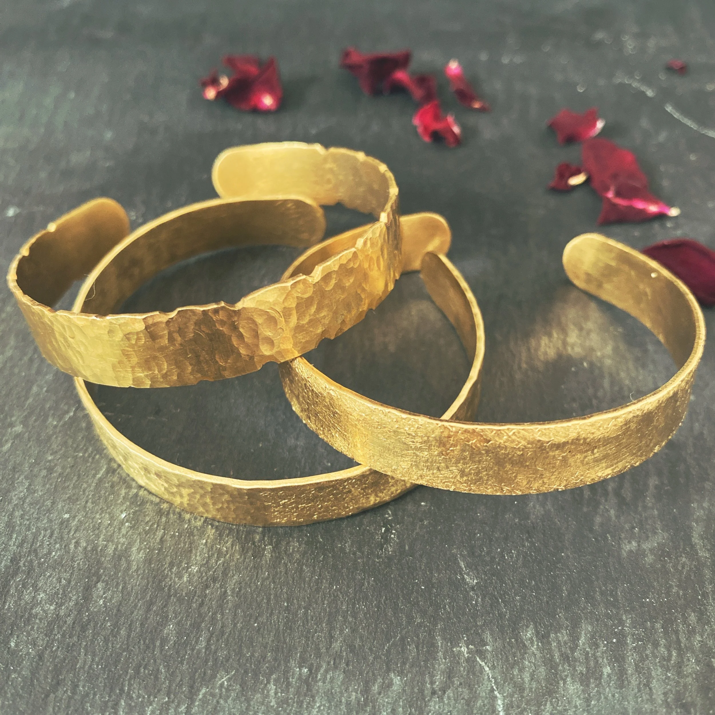 Kali -  Baglamukhi Brass hammered Cuff