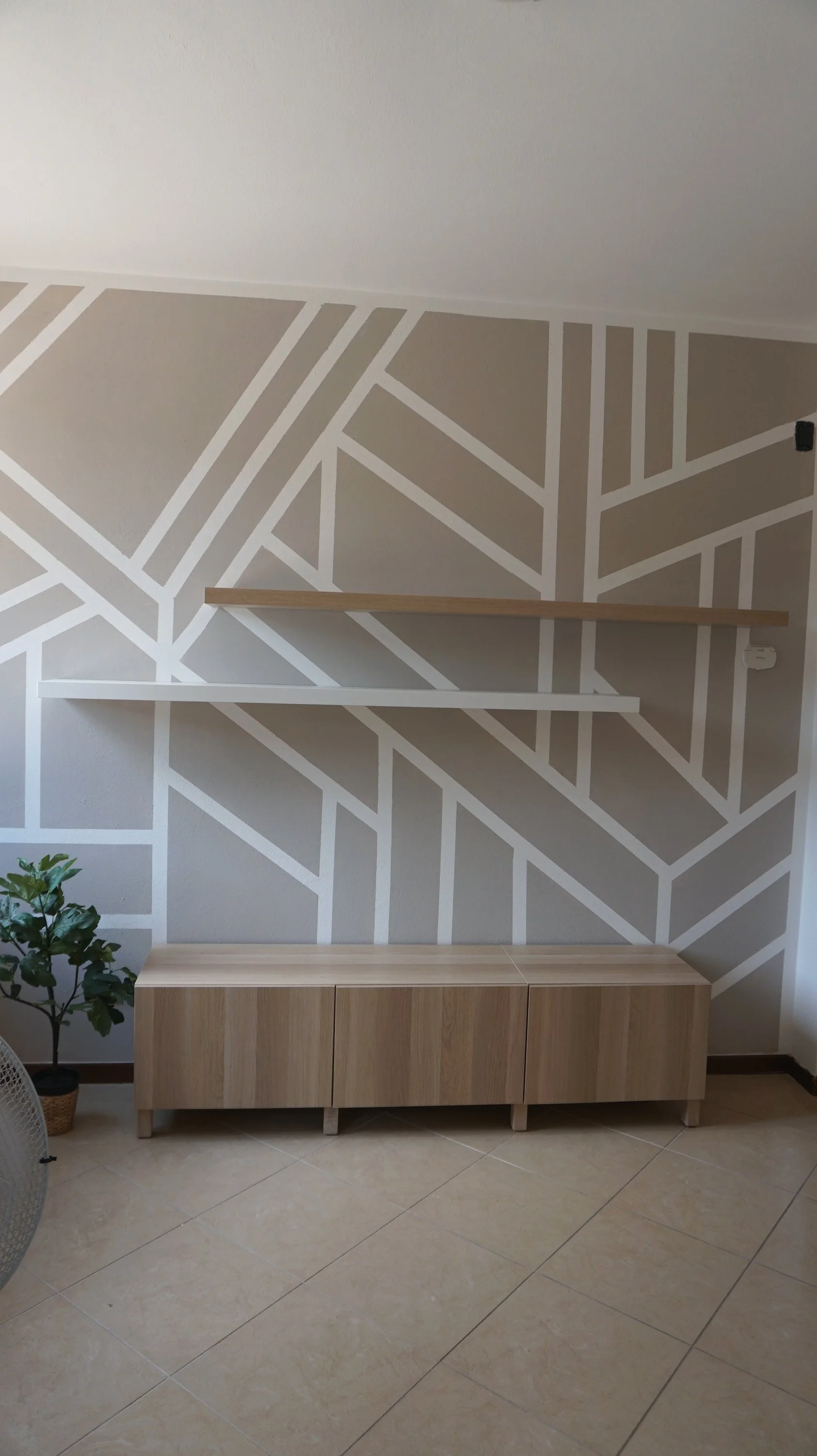 Muro decorato per stanza open space