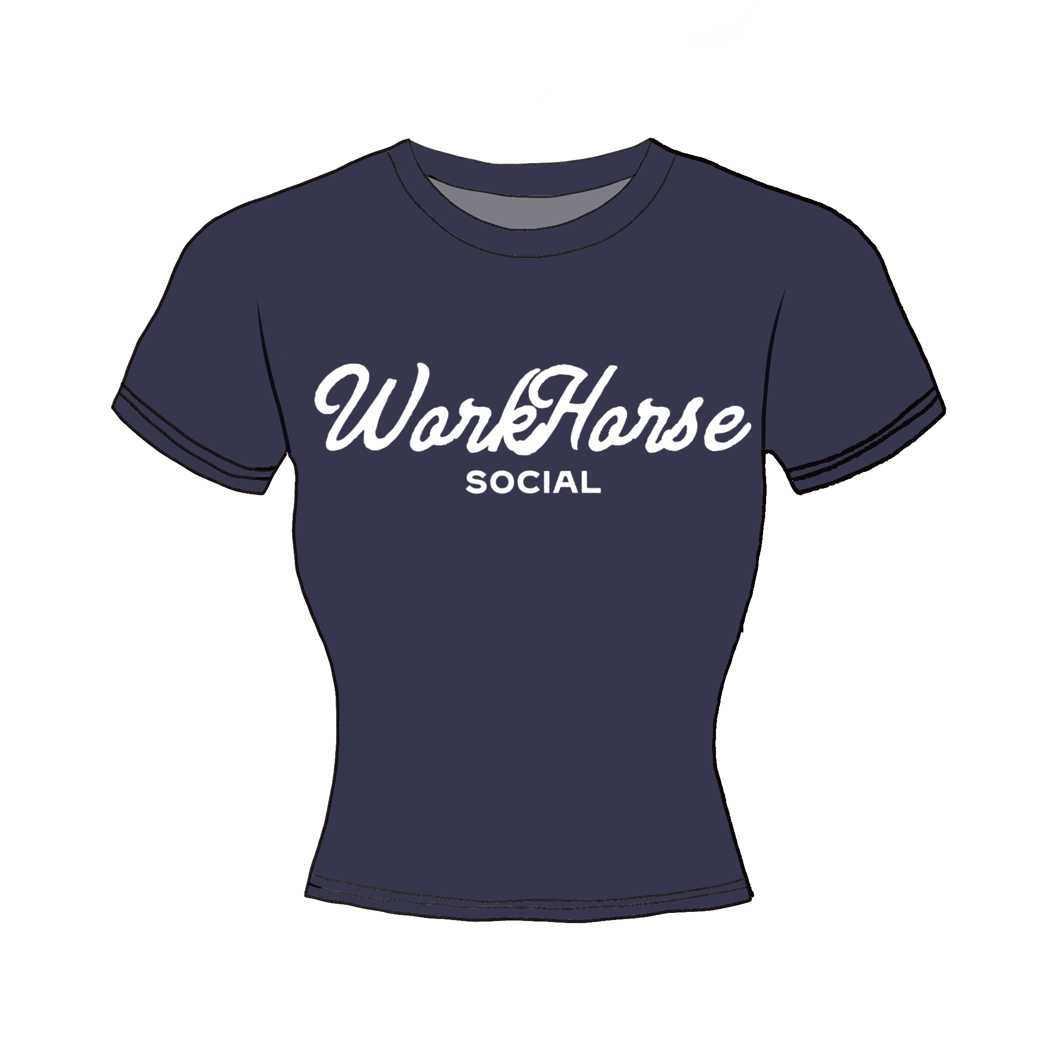 PRE-ORDER: WorkHorse Social Baby Tee - Navy