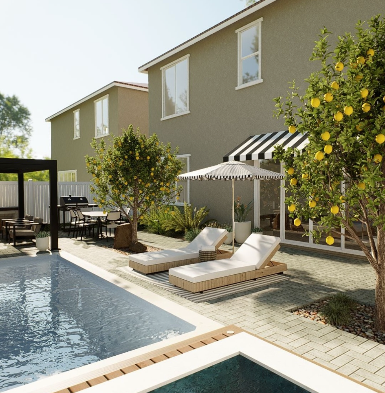 A tuscan serene backyard escape