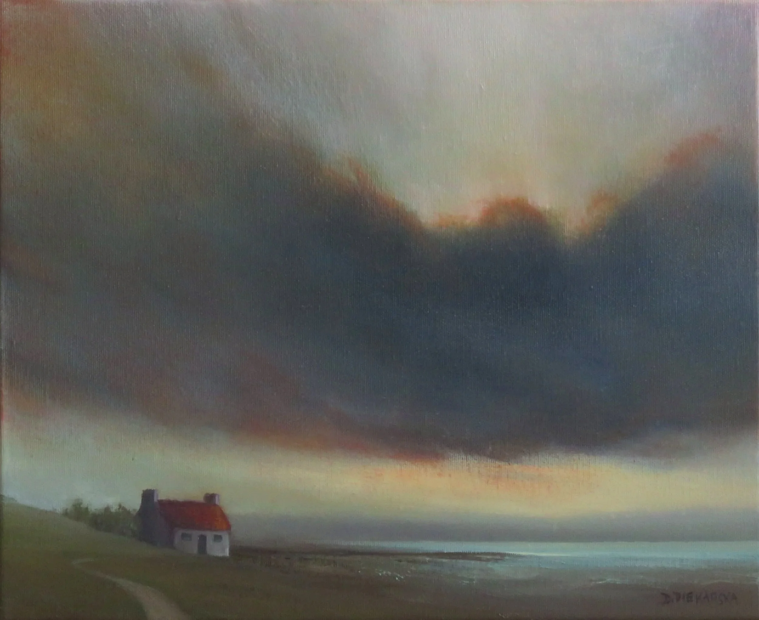 Cottage on the Beach, 2026, oil on canvas 33x41cm