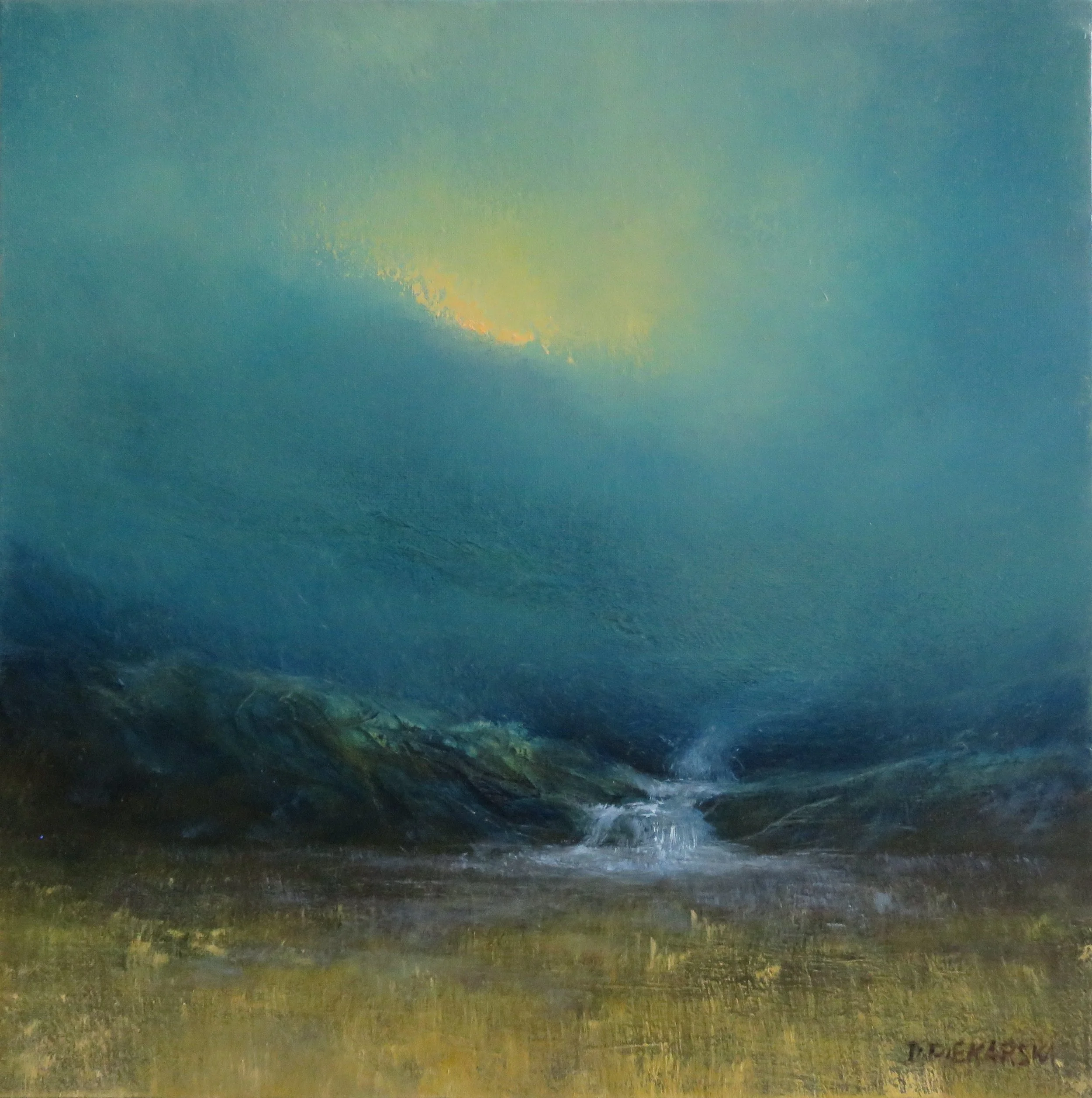 Mountain Spring, 2026, 30x30cm, oil on canvas, €595, available from Greenlane Gallery Dingle