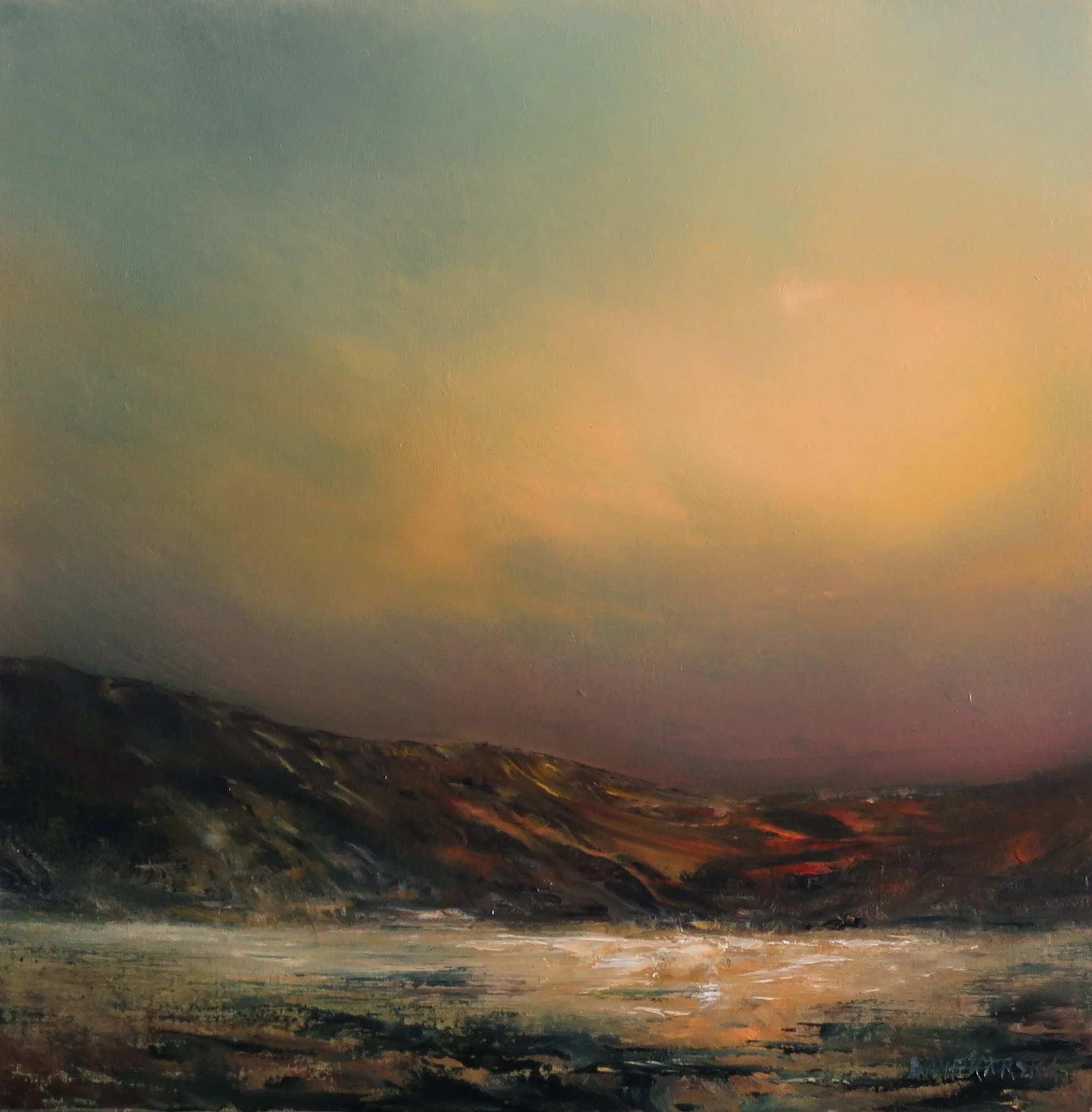Evening Light, Kerry, 2025, 30x30cm, oil on canvas