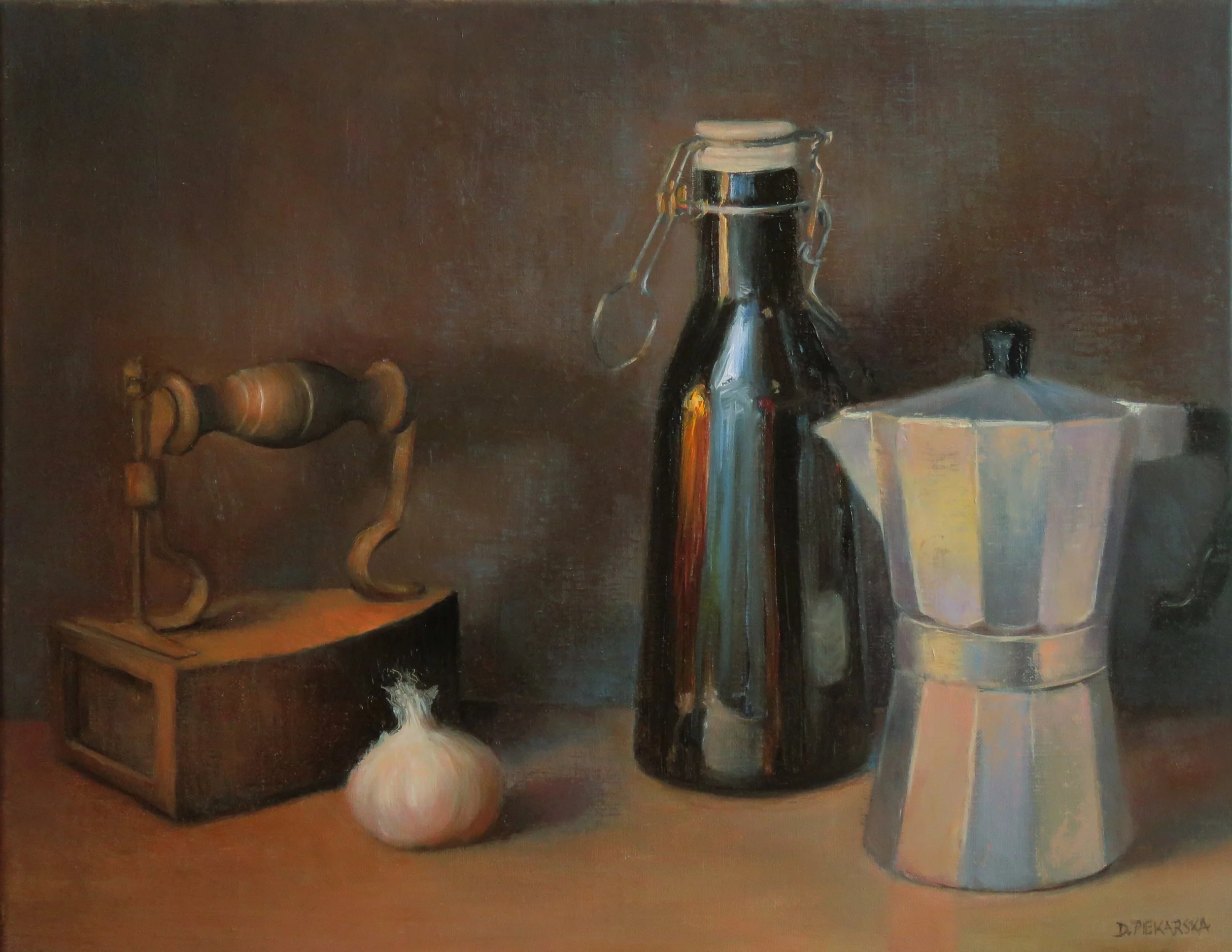 Still Life with Coffee Maker, 2026, oil on canvas, 35x45 cm