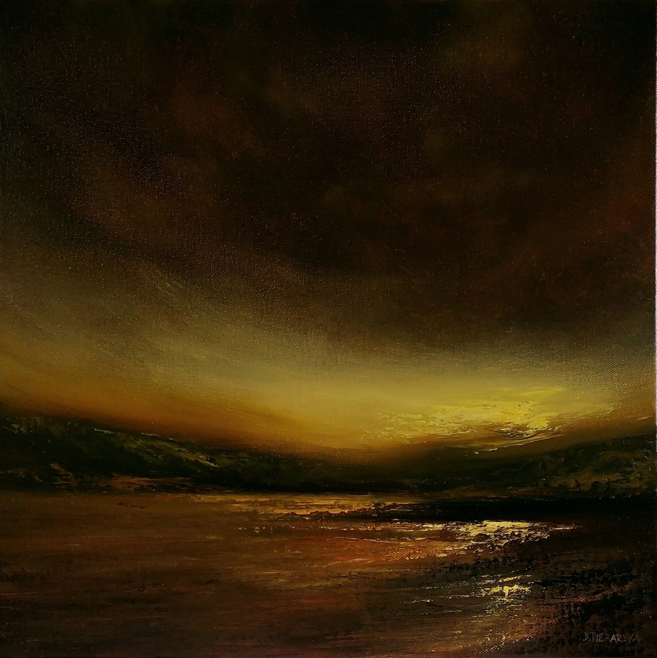 Late Evening Glow, 2024, 40x40cm, oil on canvas (private collection)