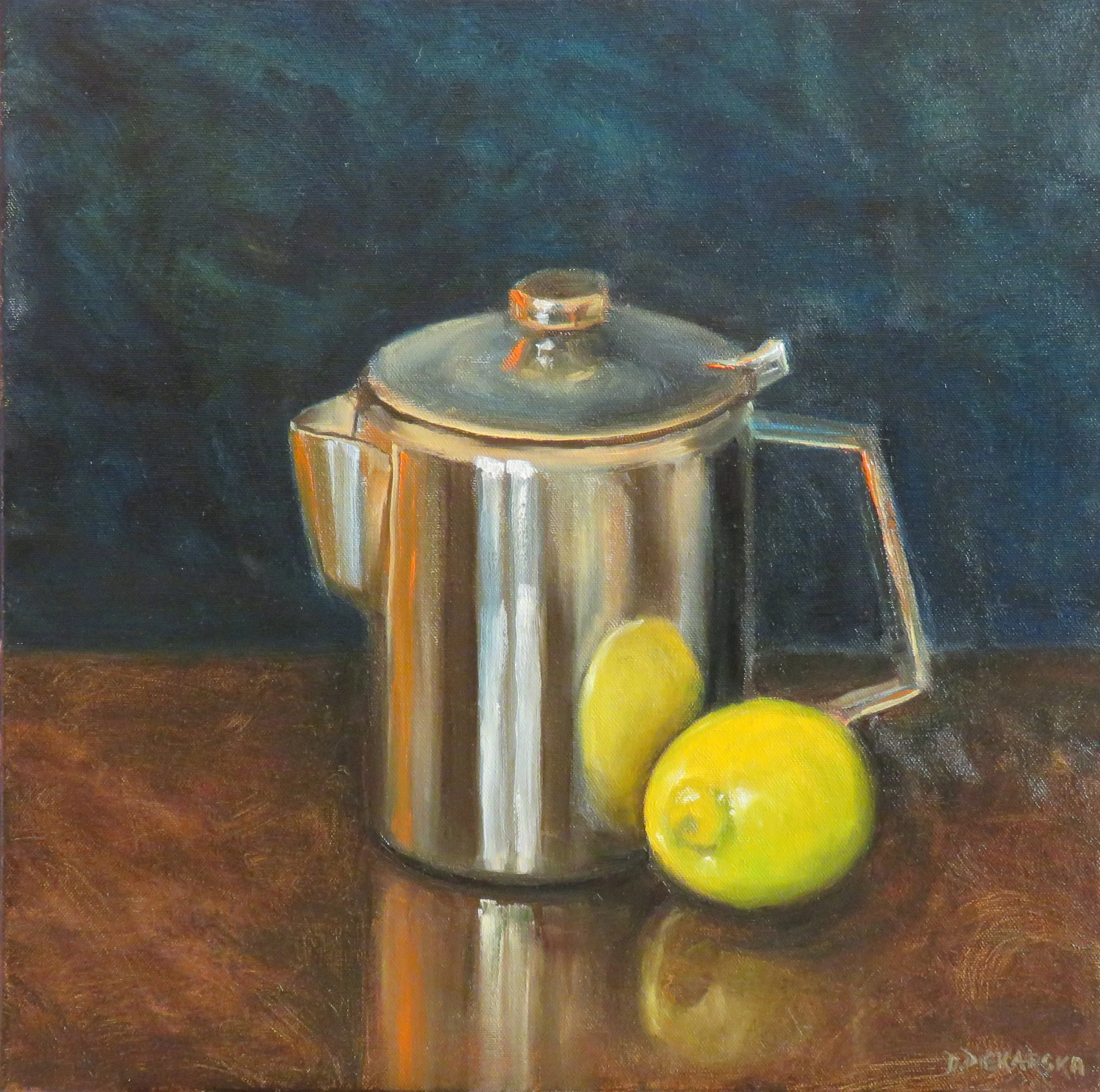 Still life with Lemon, 2022, 40x40cm, oil on canvas