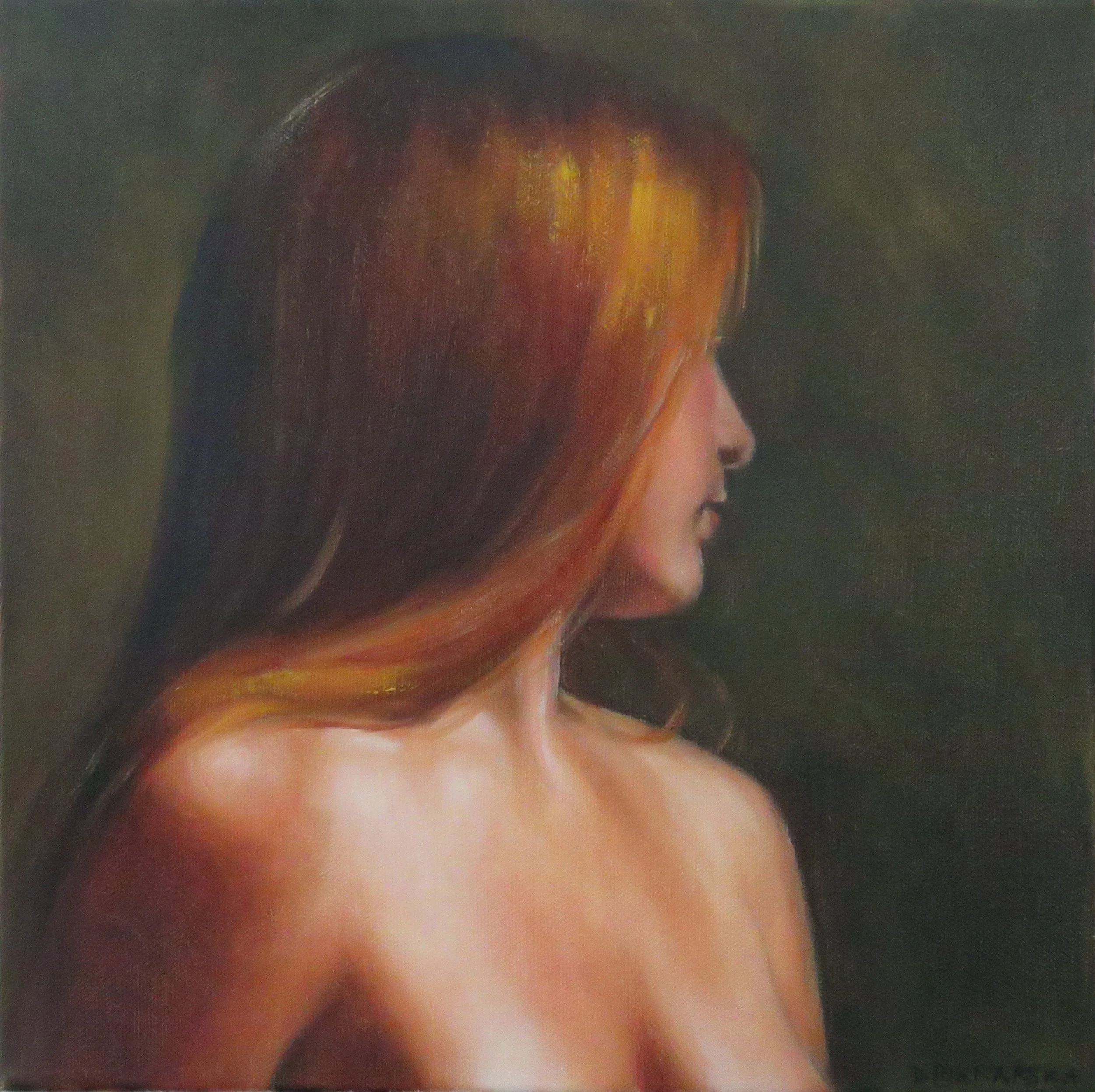 Looking Away, 2021, 30x30cm, oil on canvas