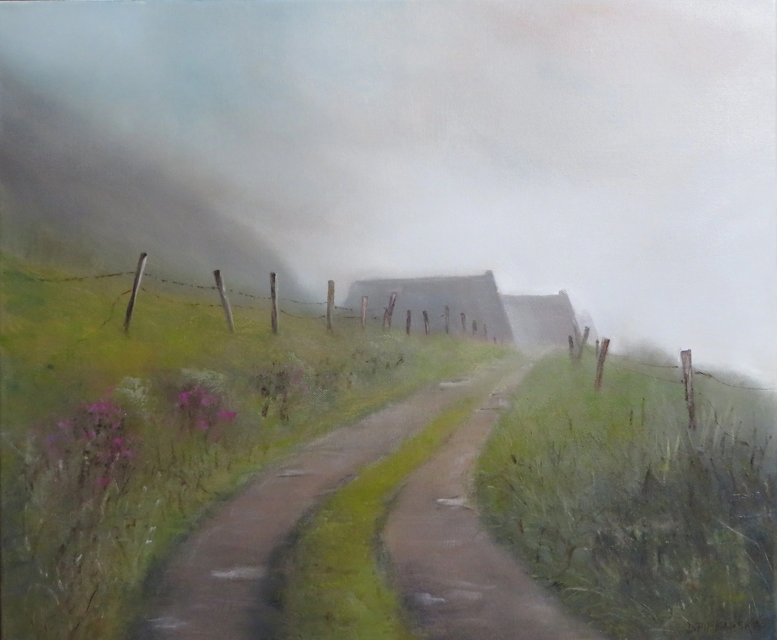 Misty Dai in Cill Rialaig, 2021, 35x40cm, oil on canvas (private collection)