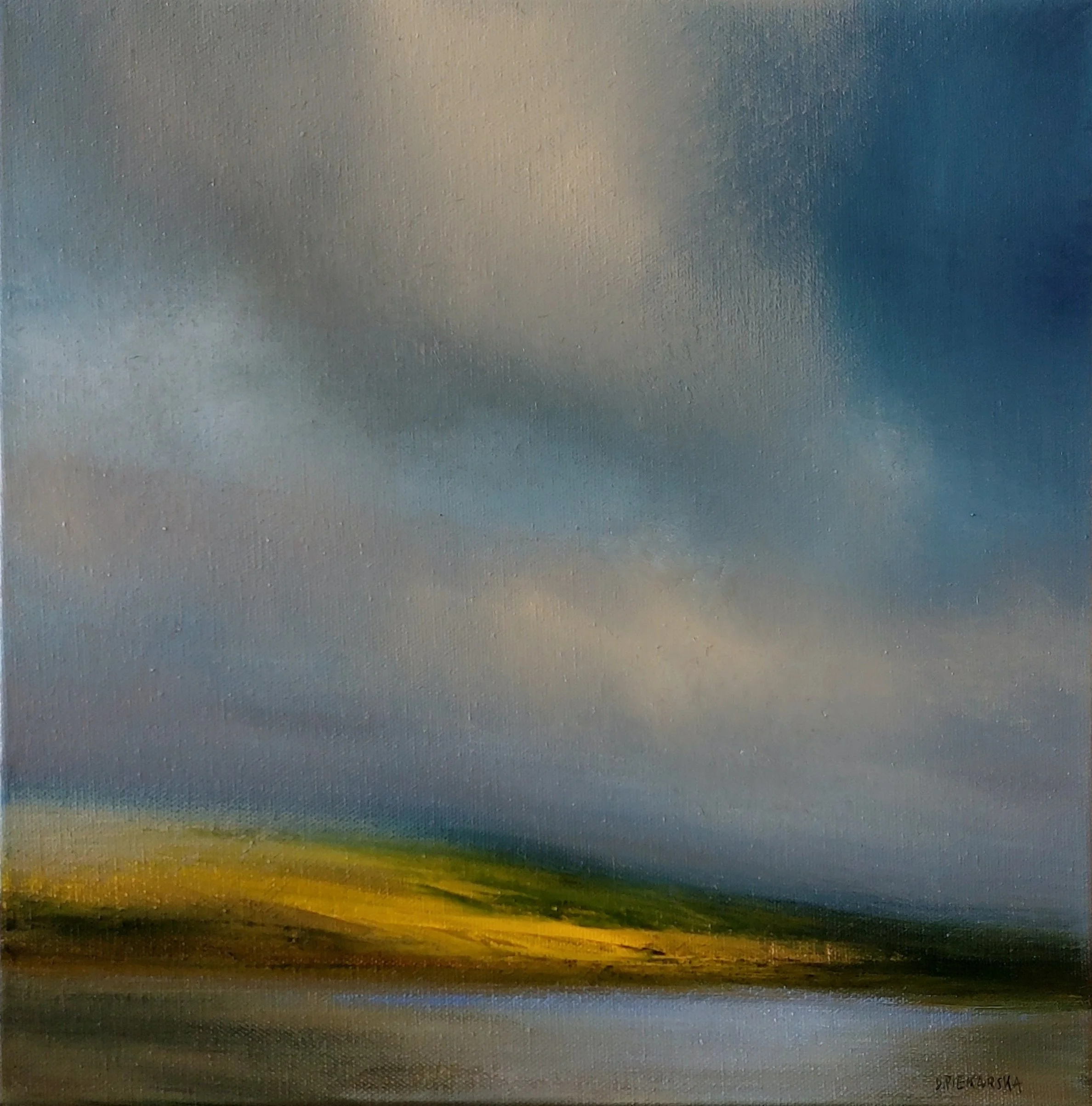 Light Over the Fields, 2024, 30x30cm, oil on canvas (private collection)