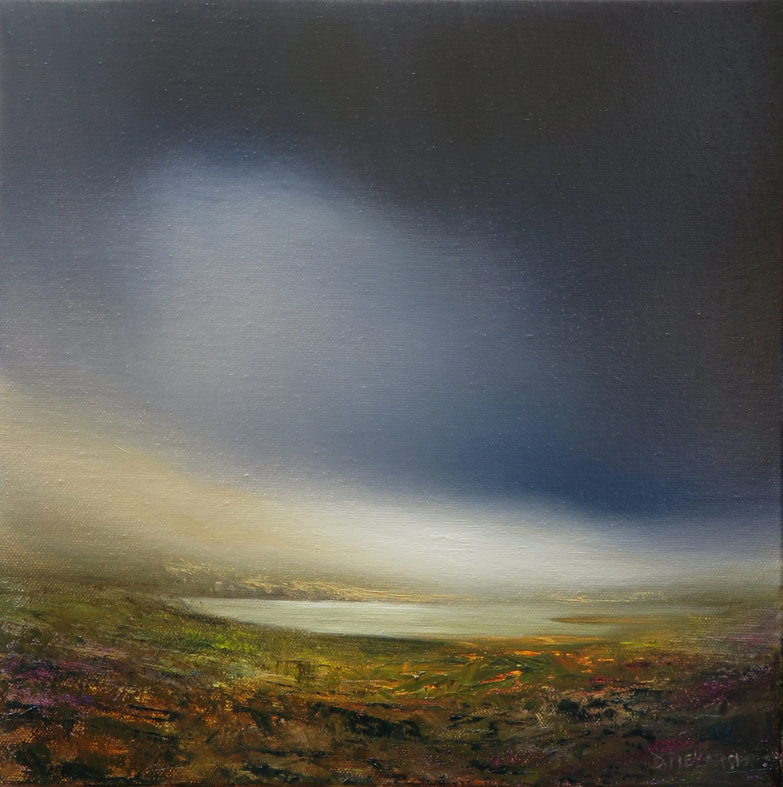 Light on the Lake, 2025, 30x30cm, oil on canvas (private collection) 