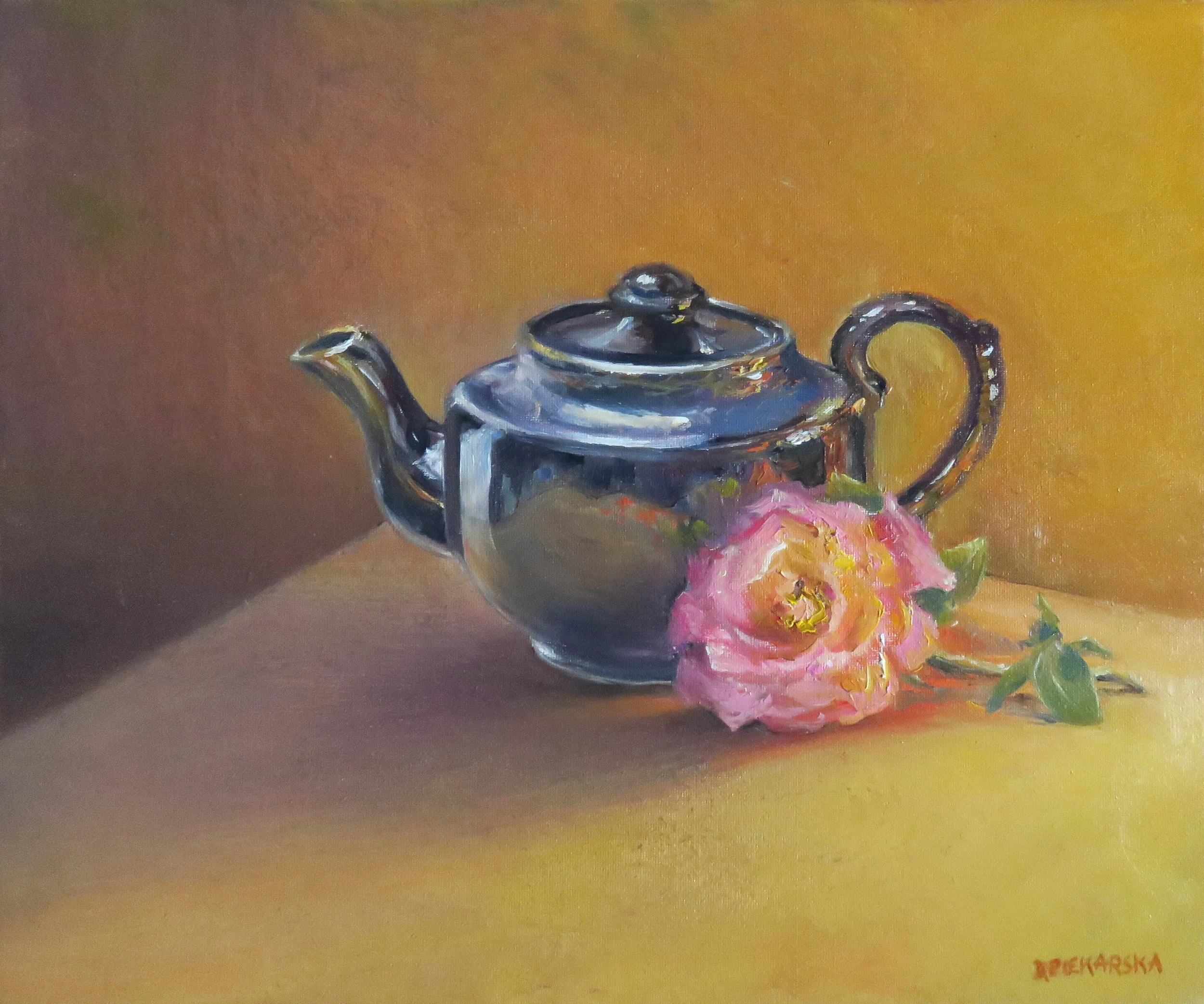 Still Life with Teapot, 2025, 24x30cm, oil on canvas