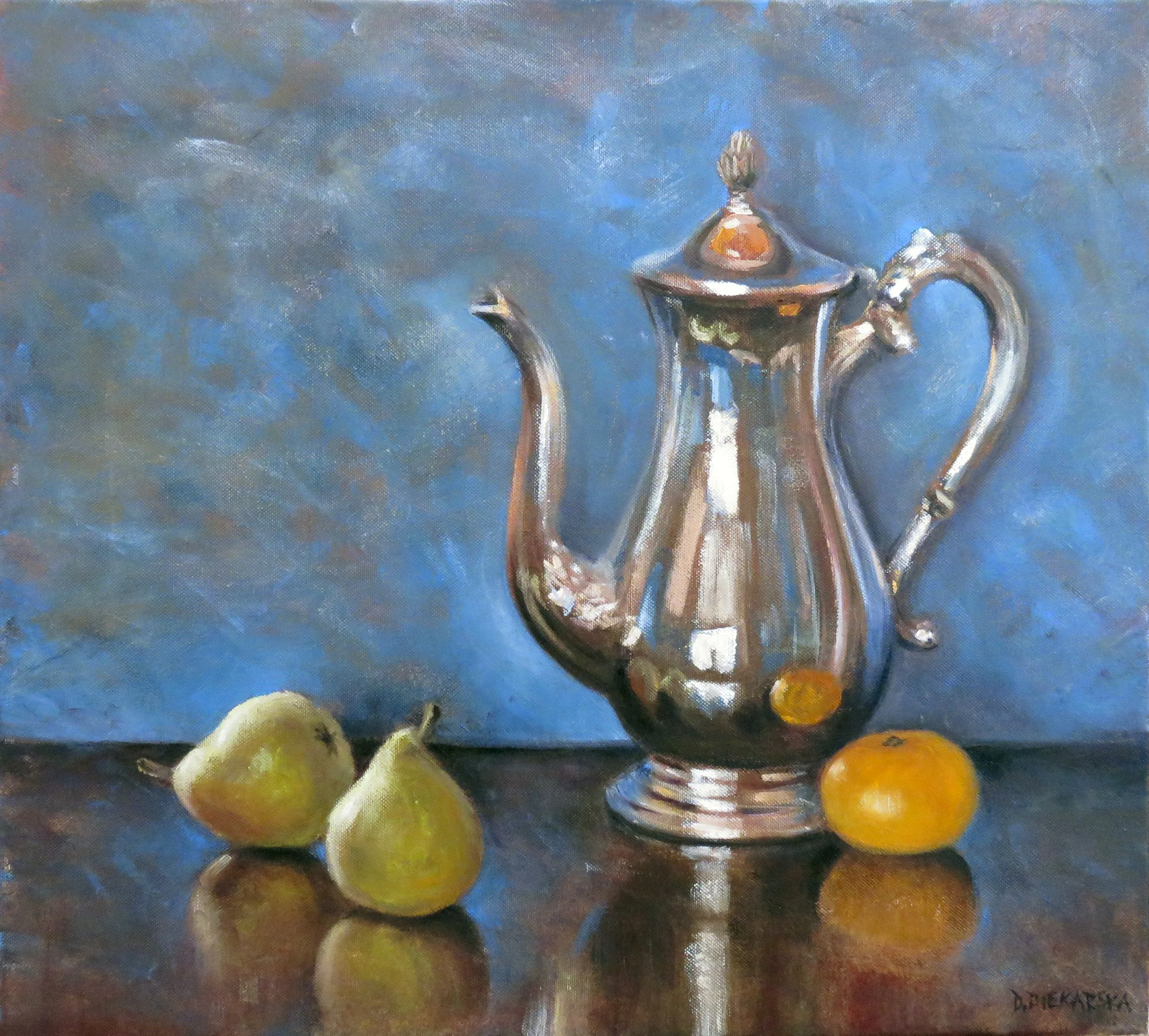 Still Life with Pears, 2024, 45x50cm, oil on canvas