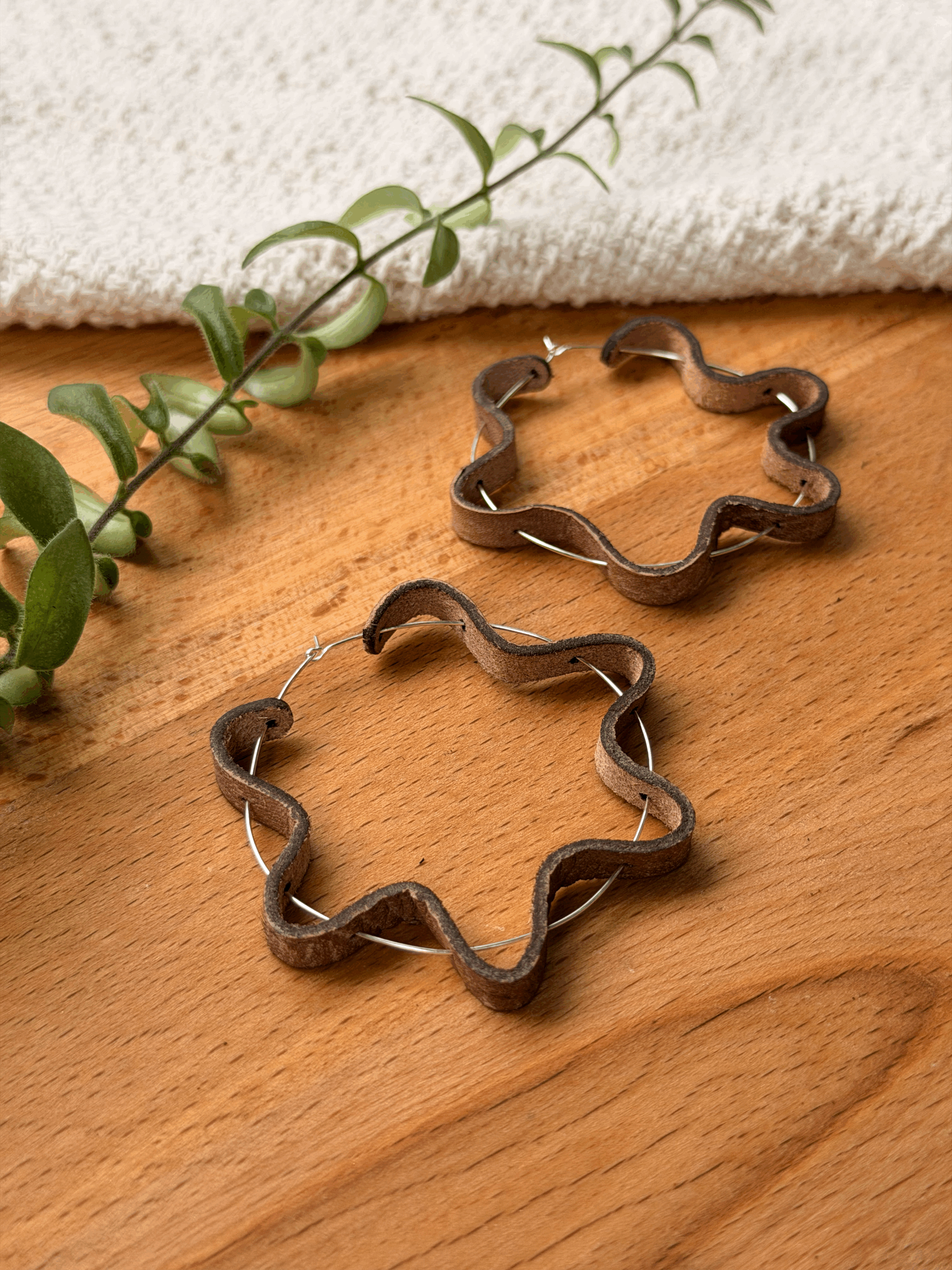 Squiggle Hoop Earrings