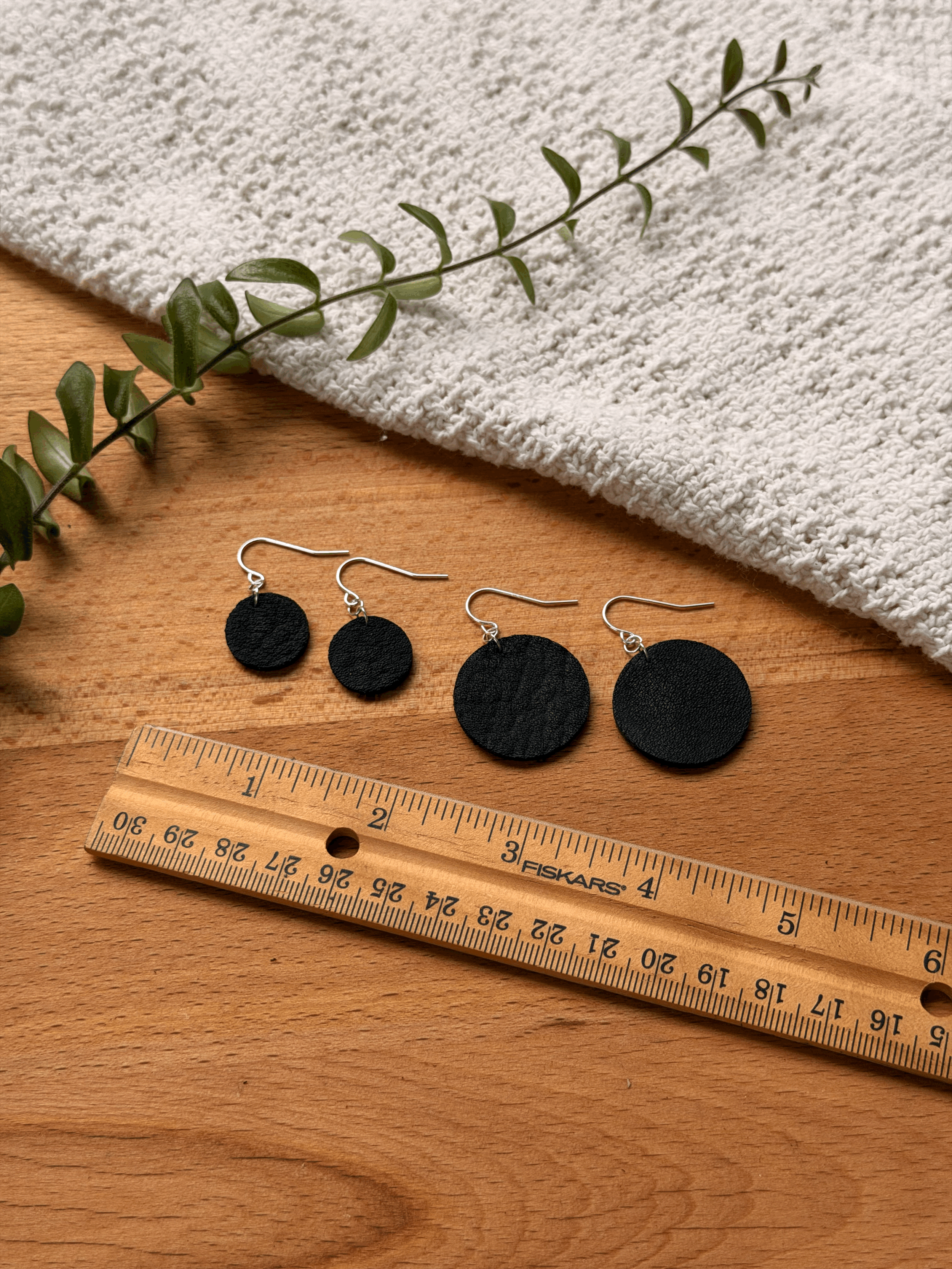 Drop Earrings shown in assorted sizes
