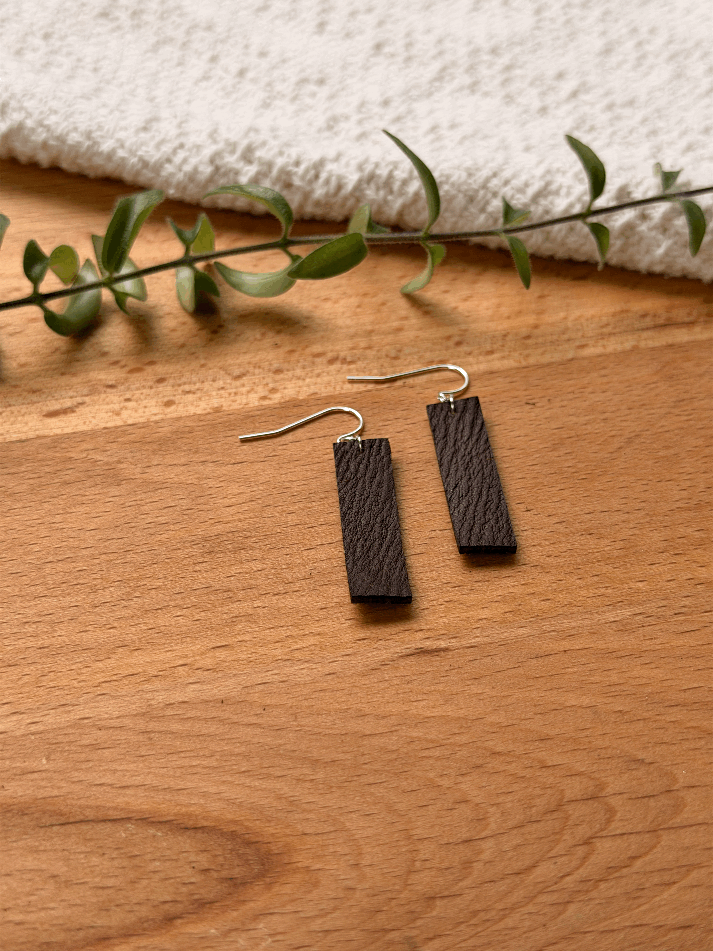 Longline Earrings shown in Chocolate Sumac finish