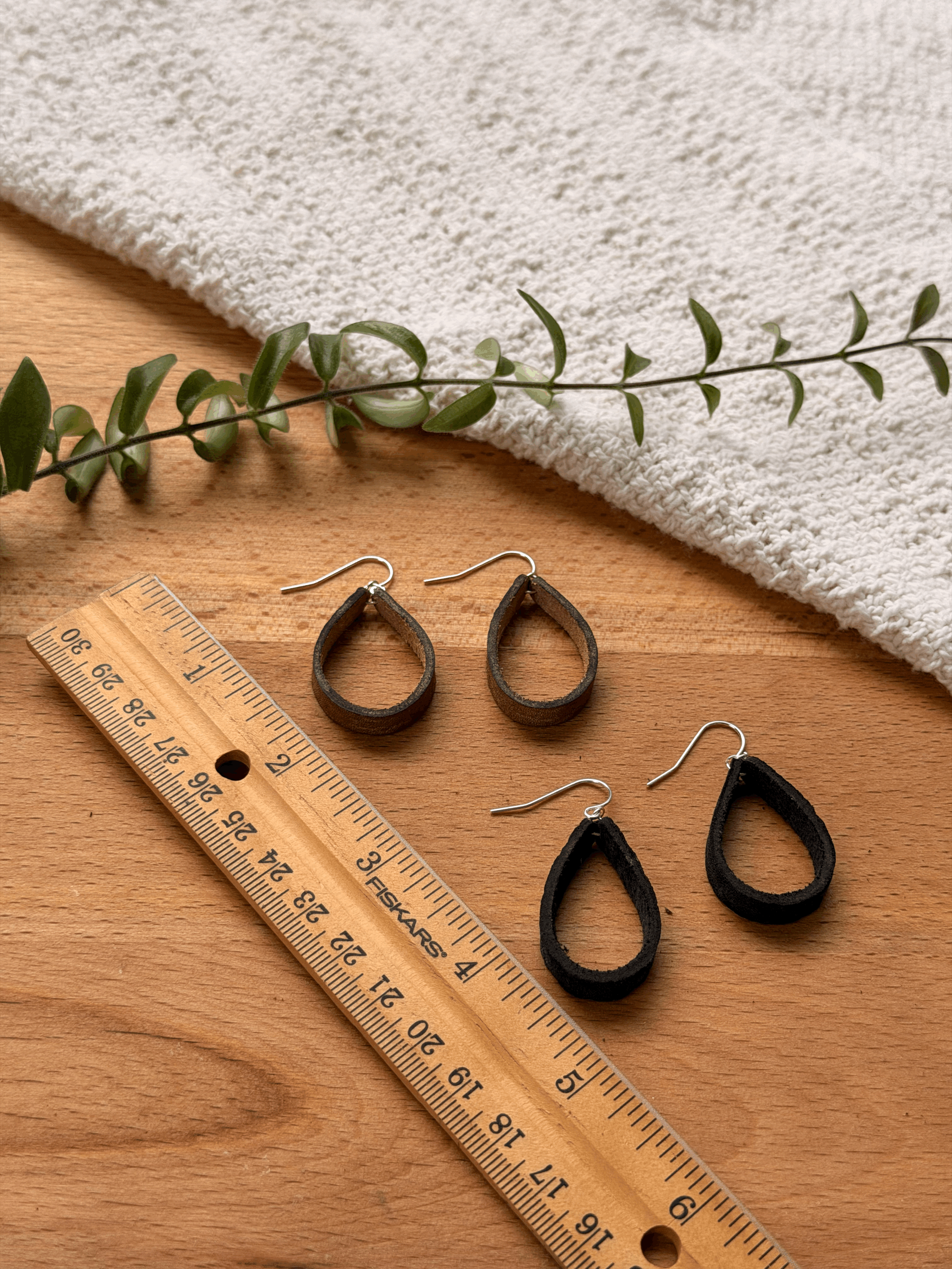 Loop Earrings shown in assorted finishes