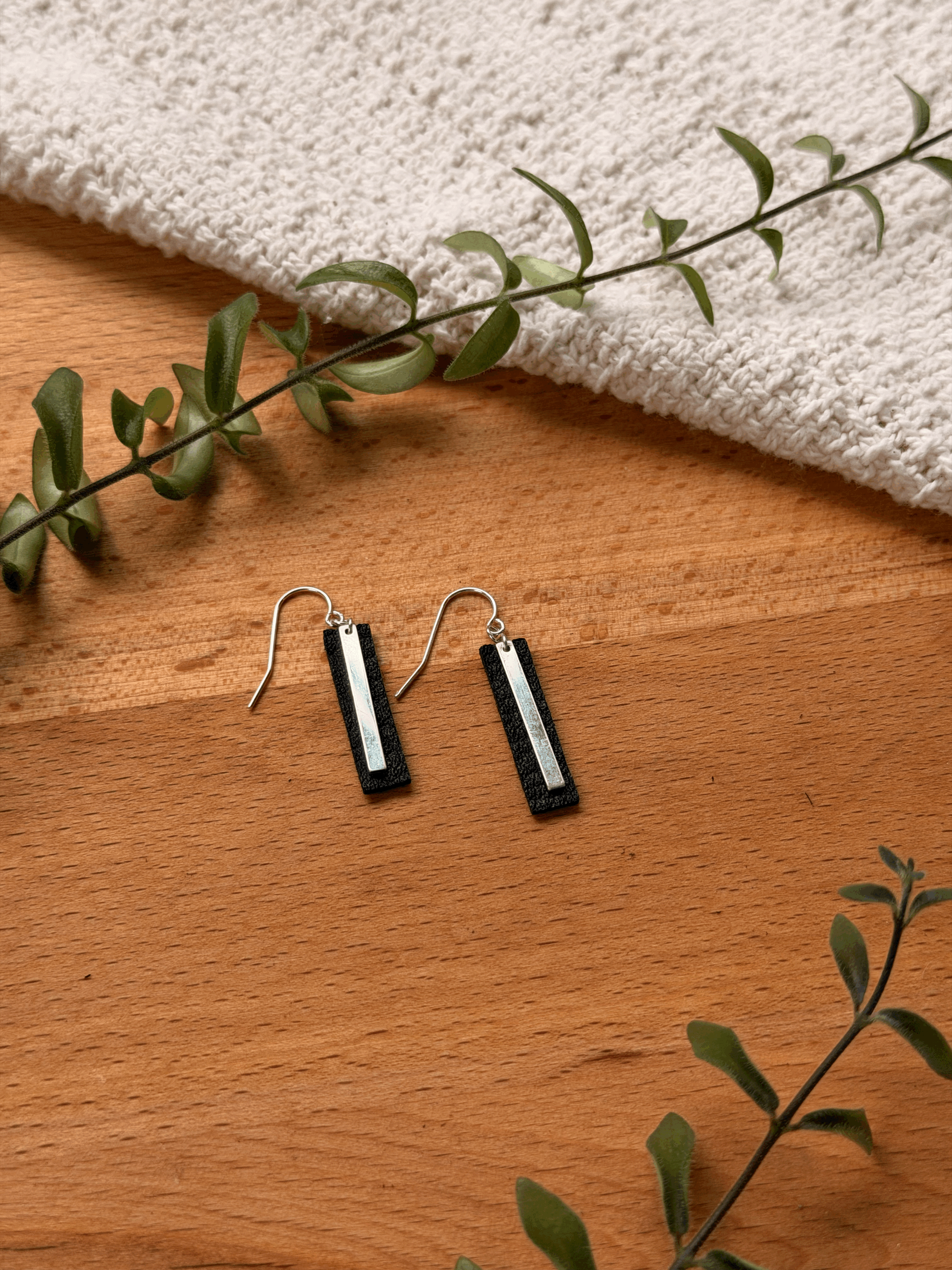 Silver Bar Earrings
