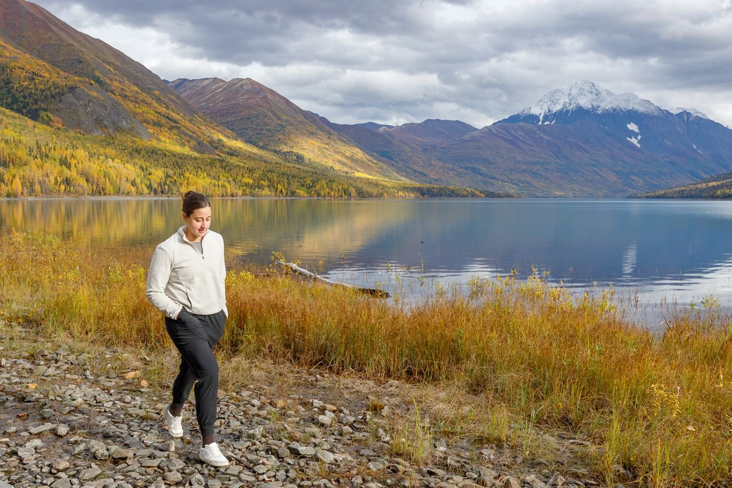 physical therapist in anchorage area on a walk