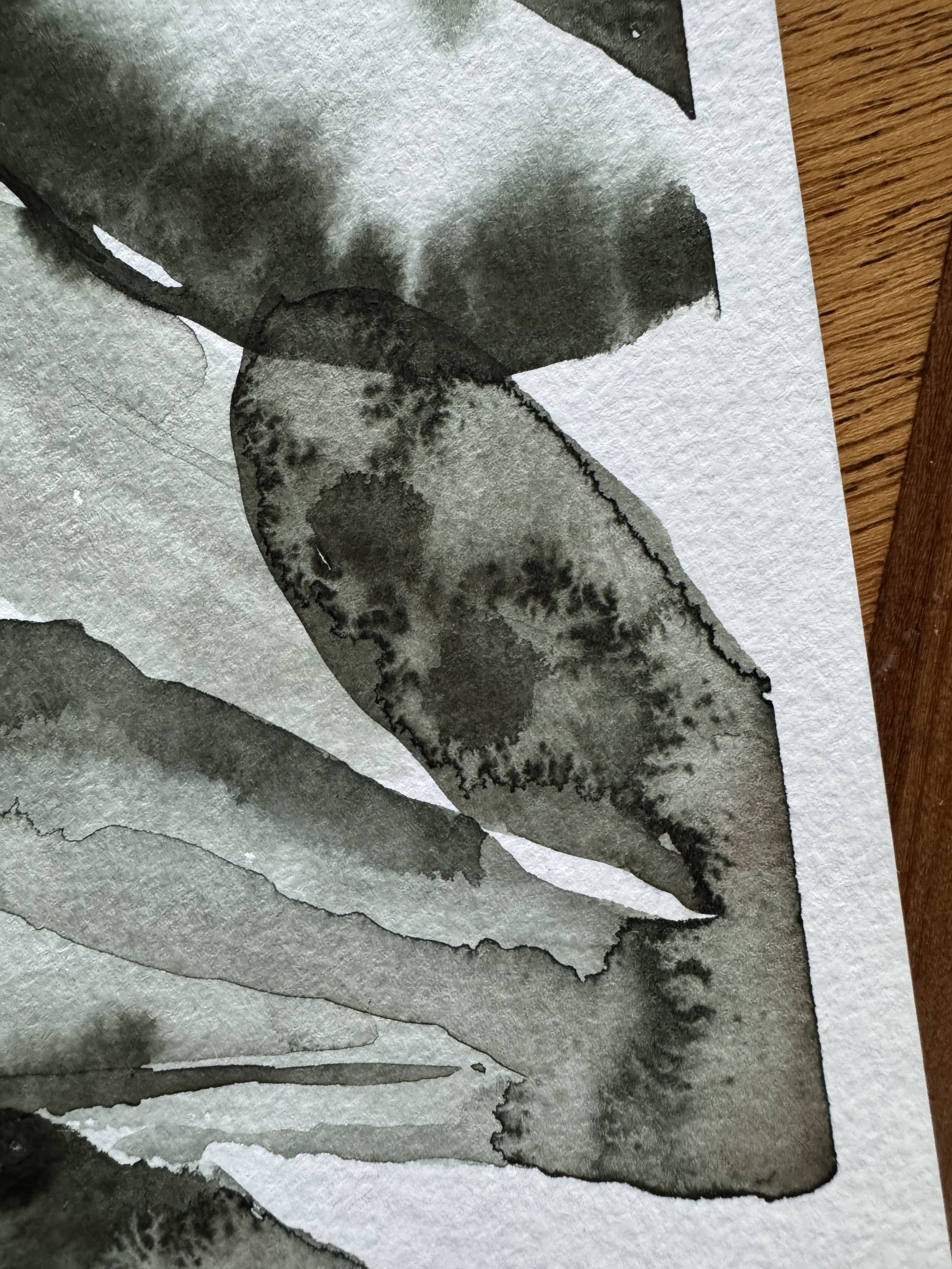 Original Watercolour Abstract Painting in Green Colour