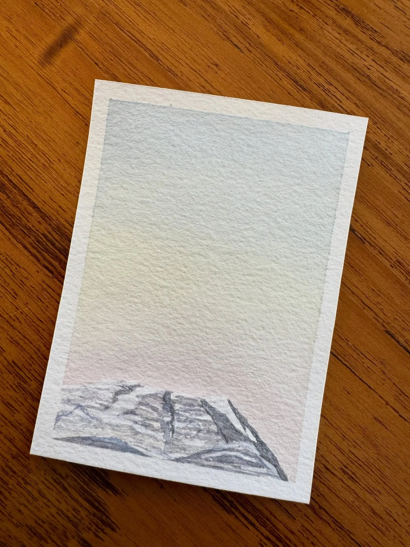 Mini mountain. 

The sunrise yesterday was so pretty and you could see the first dusting of snow on the mountains from my window. They were lit up pink as the sun rose and it was just such a lovely sight. 

I took this as an opportunity to practice a