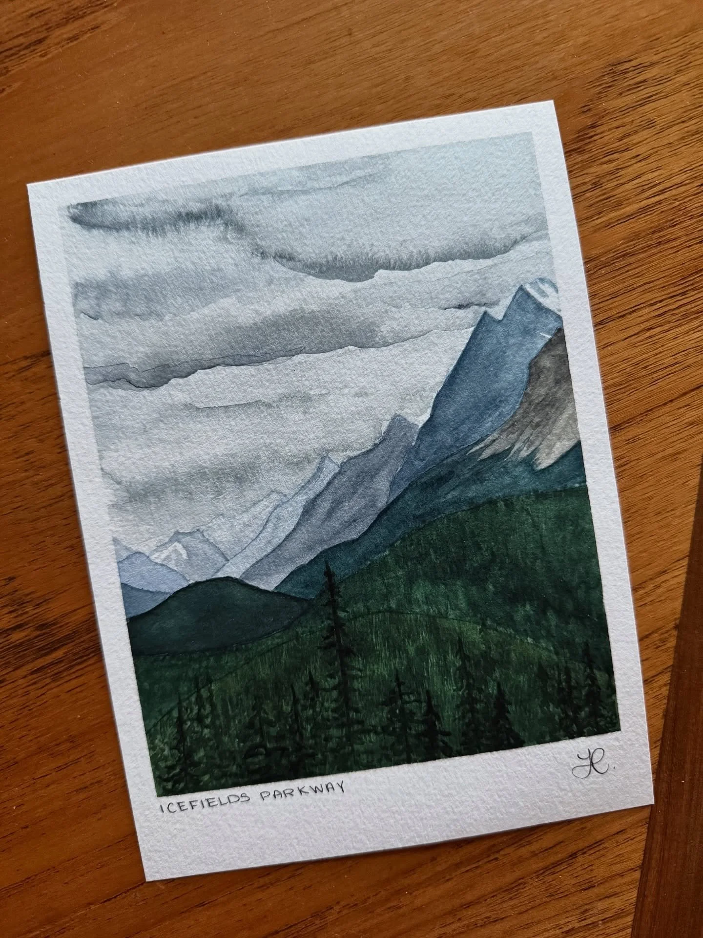 One of my favourite drives in the world, but make it moody 🏞️

🩵SOLD🩵

 #banffpainting #watercolourpainting #landscapeart #painting  #handmadeart #originalwatercolor #artinspiration #calgaryart #calgaryartist #artreels #icefieldsparkway