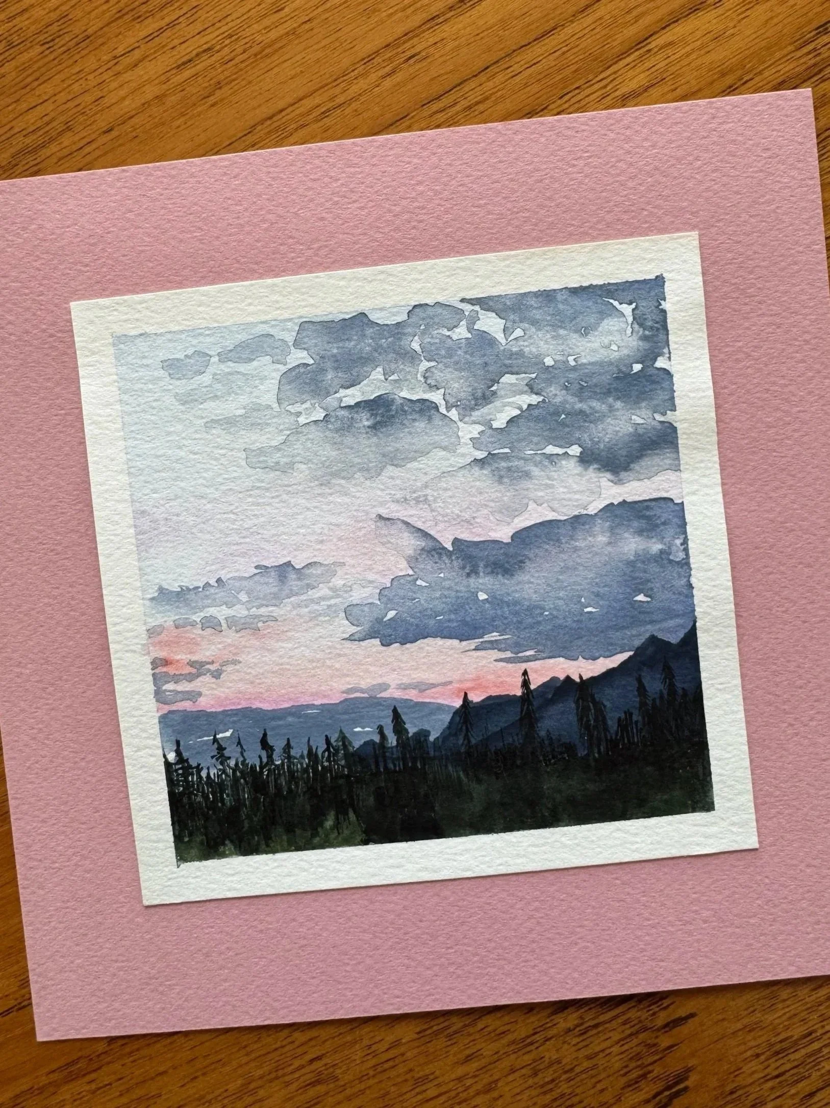 Original Watercolour Landscape Painting of McLeod Meadows in Kootenay National Park, British Columbia