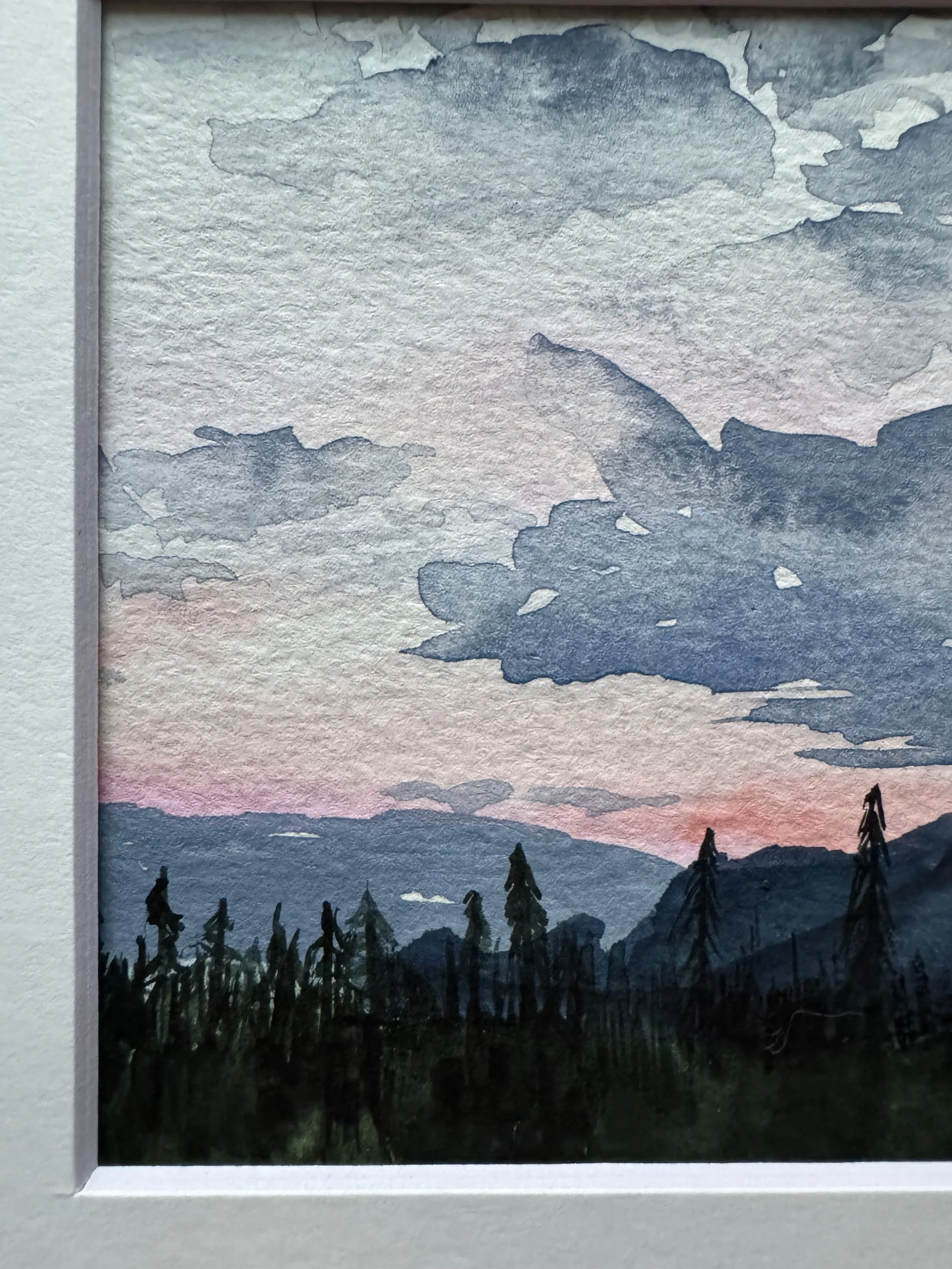 Original Watercolour Landscape Painting of McLeod Meadows in Kootenay National Park, British Columbia