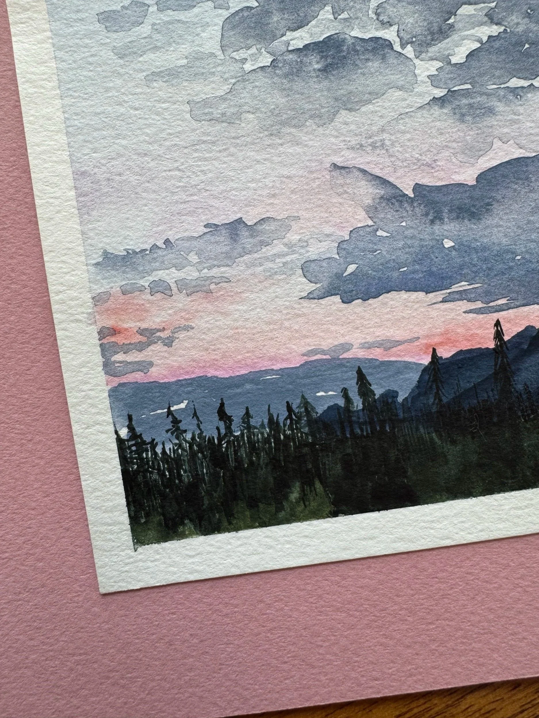 Original Watercolour Landscape Painting of McLeod Meadows in Kootenay National Park, British Columbia