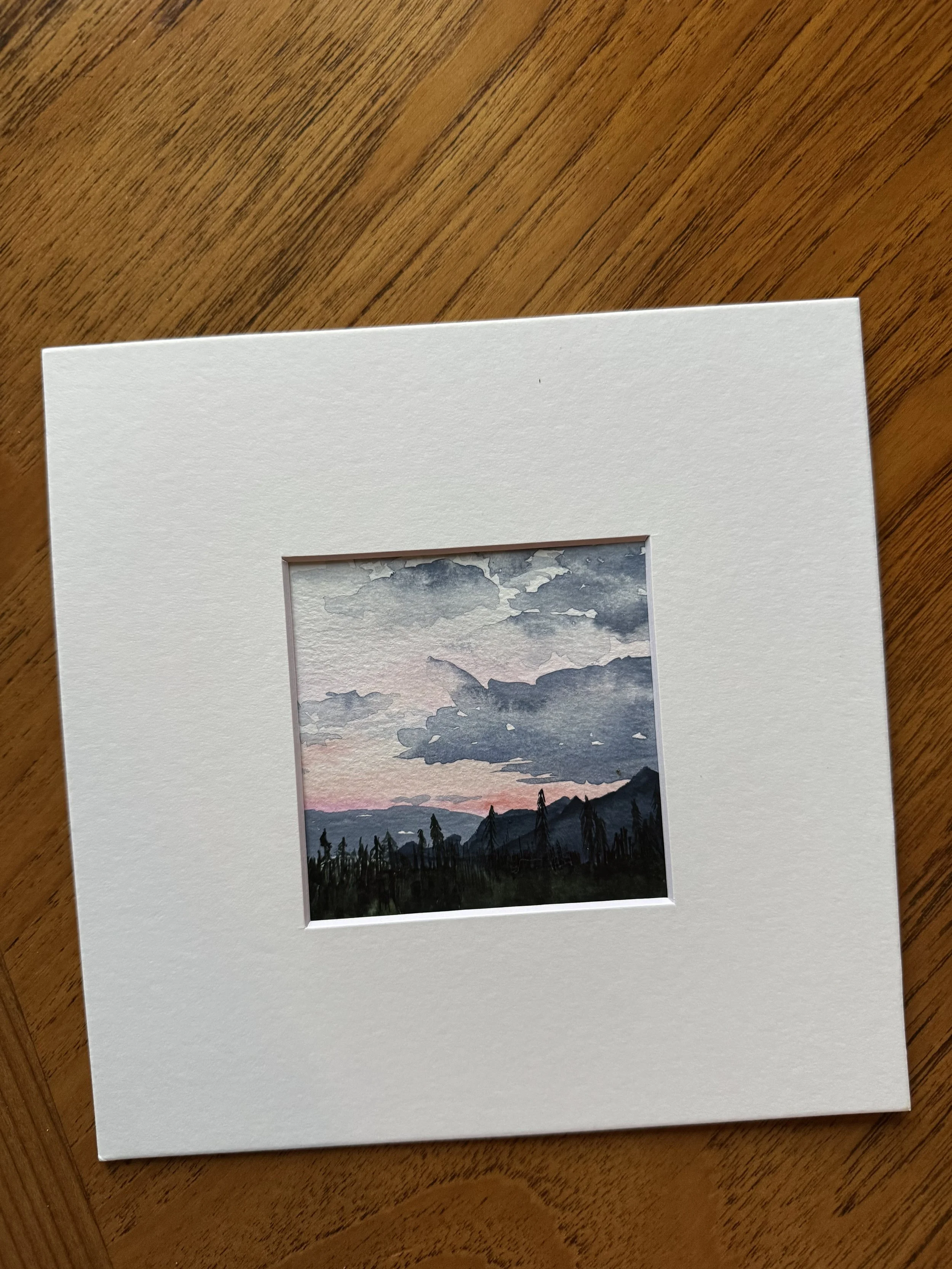 Original Watercolour Landscape Painting of McLeod Meadows in Kootenay National Park, British Columbia