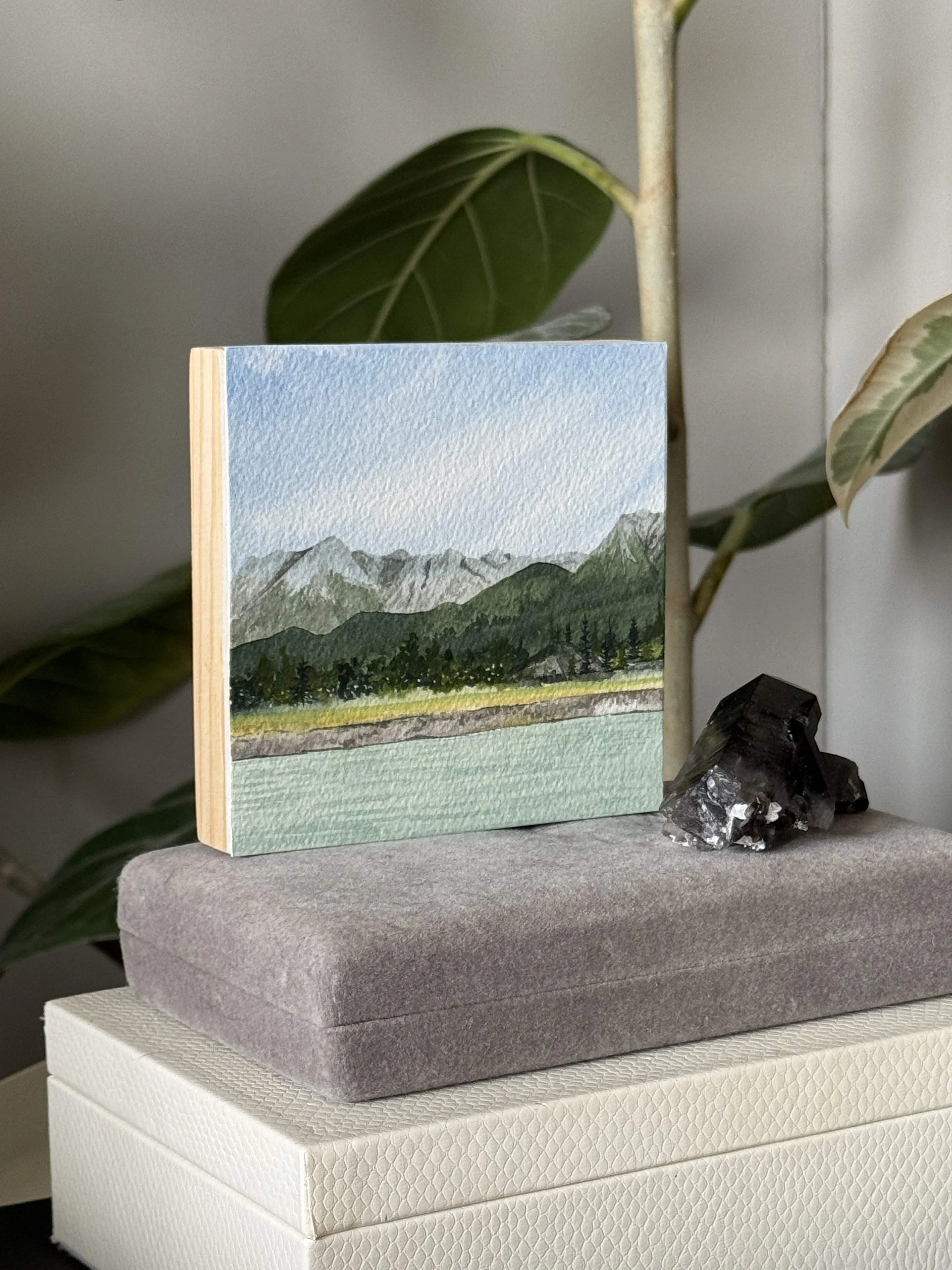 Abraham Lake Original Watercolour Landscape Painting