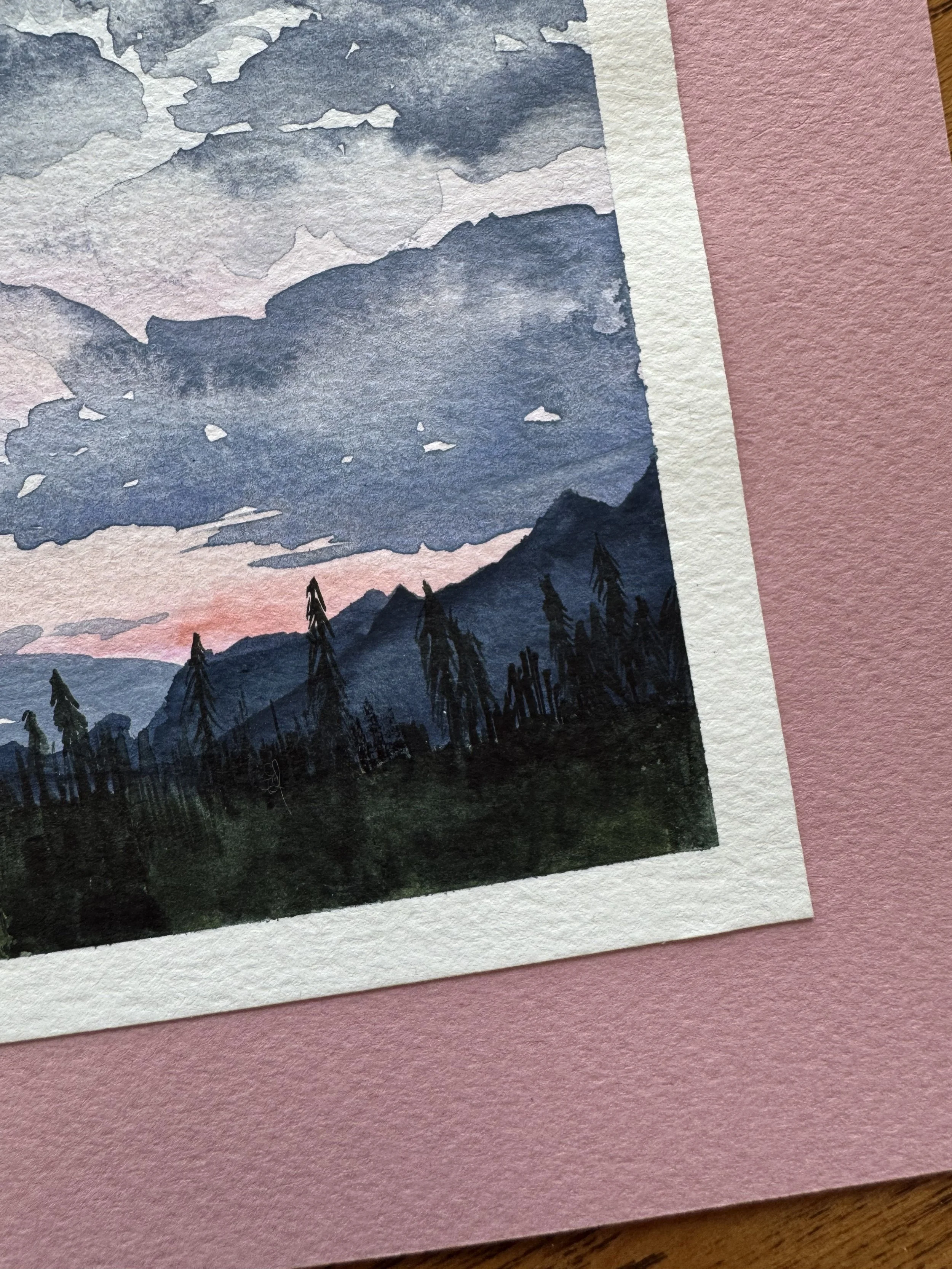 Original Watercolour Landscape Painting of McLeod Meadows in Kootenay National Park, British Columbia