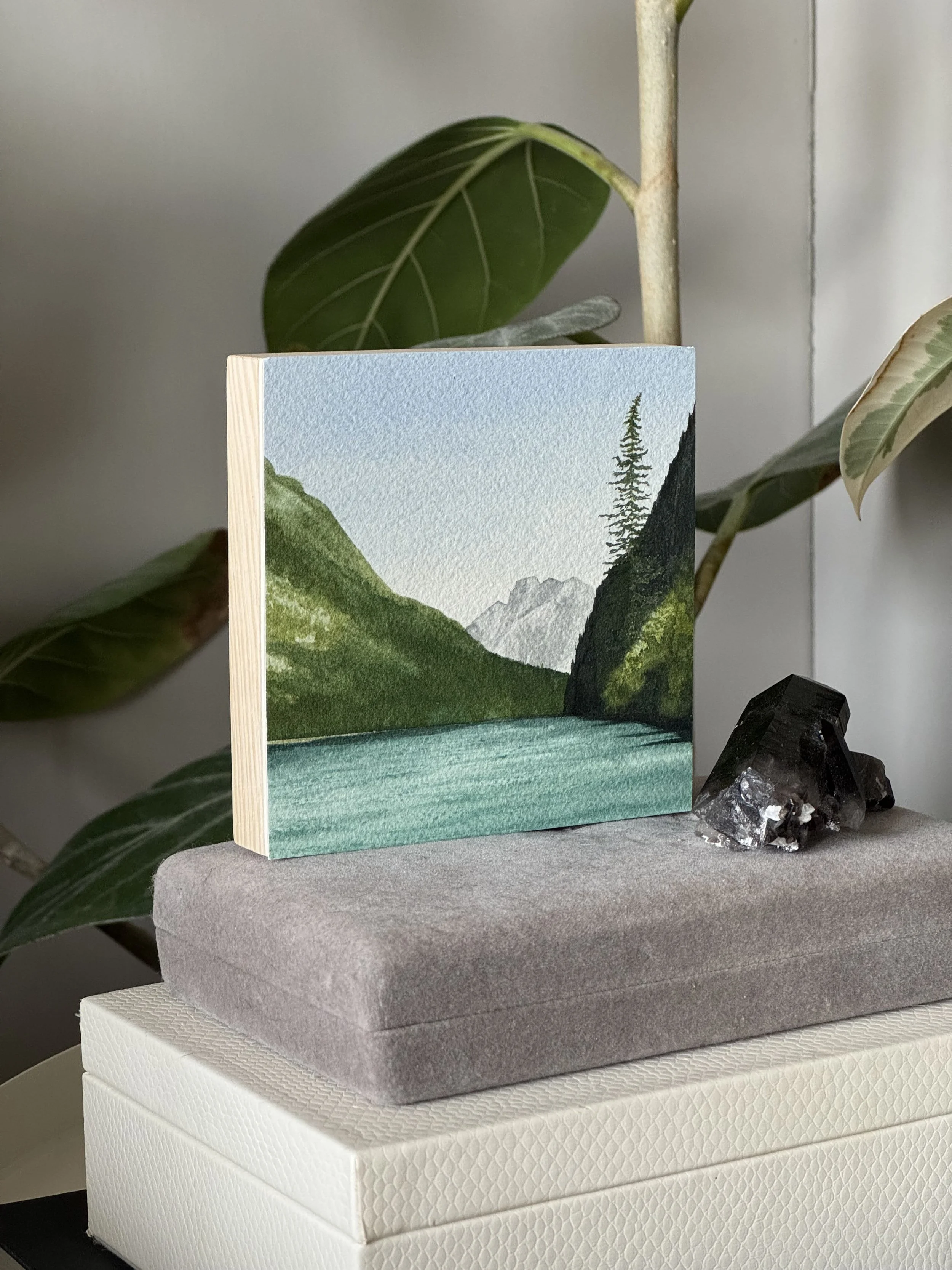 Whiteswan Lake Original Watercolour Landscape Painting