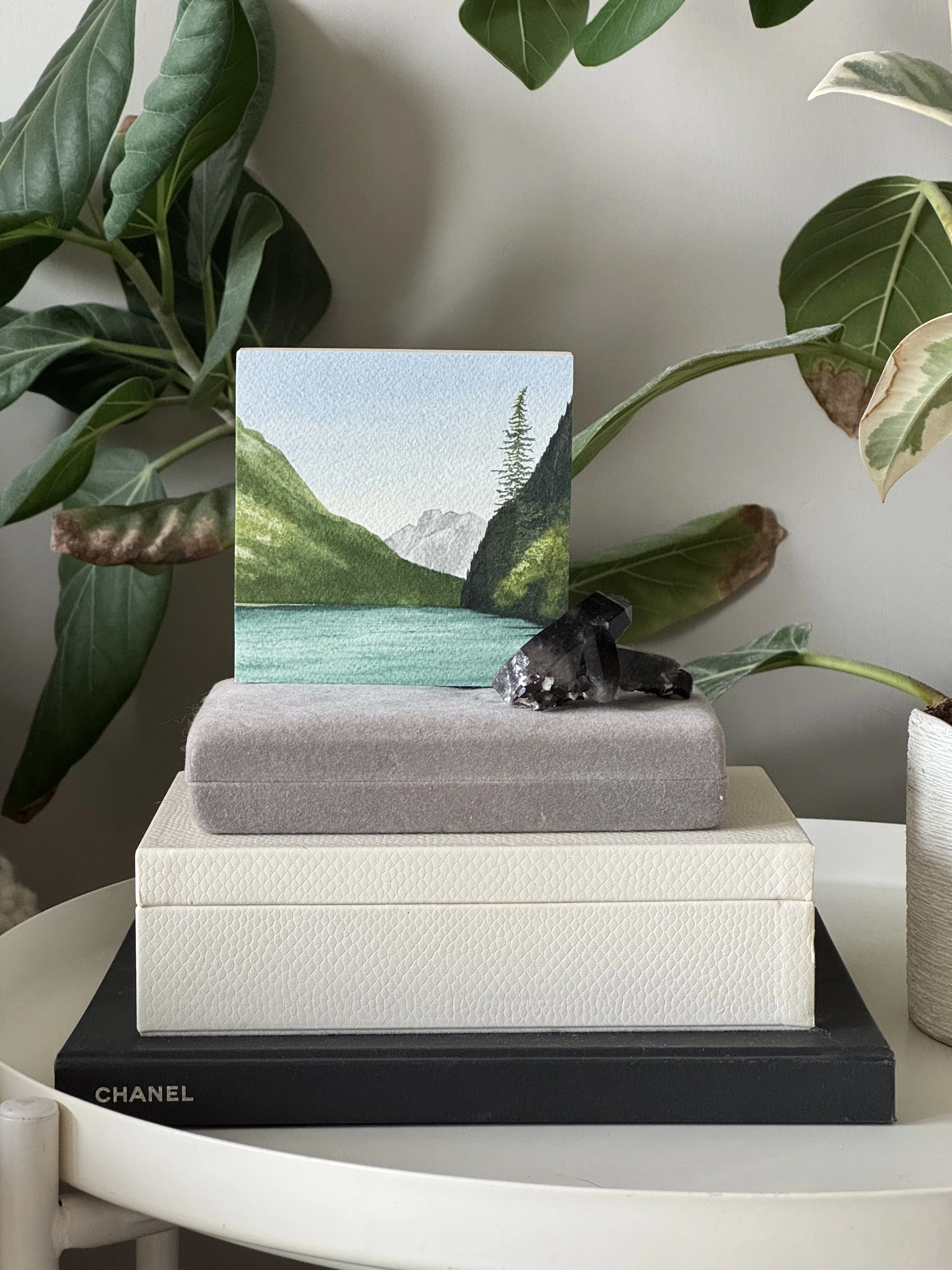 Whiteswan Lake Original Watercolour Landscape Painting