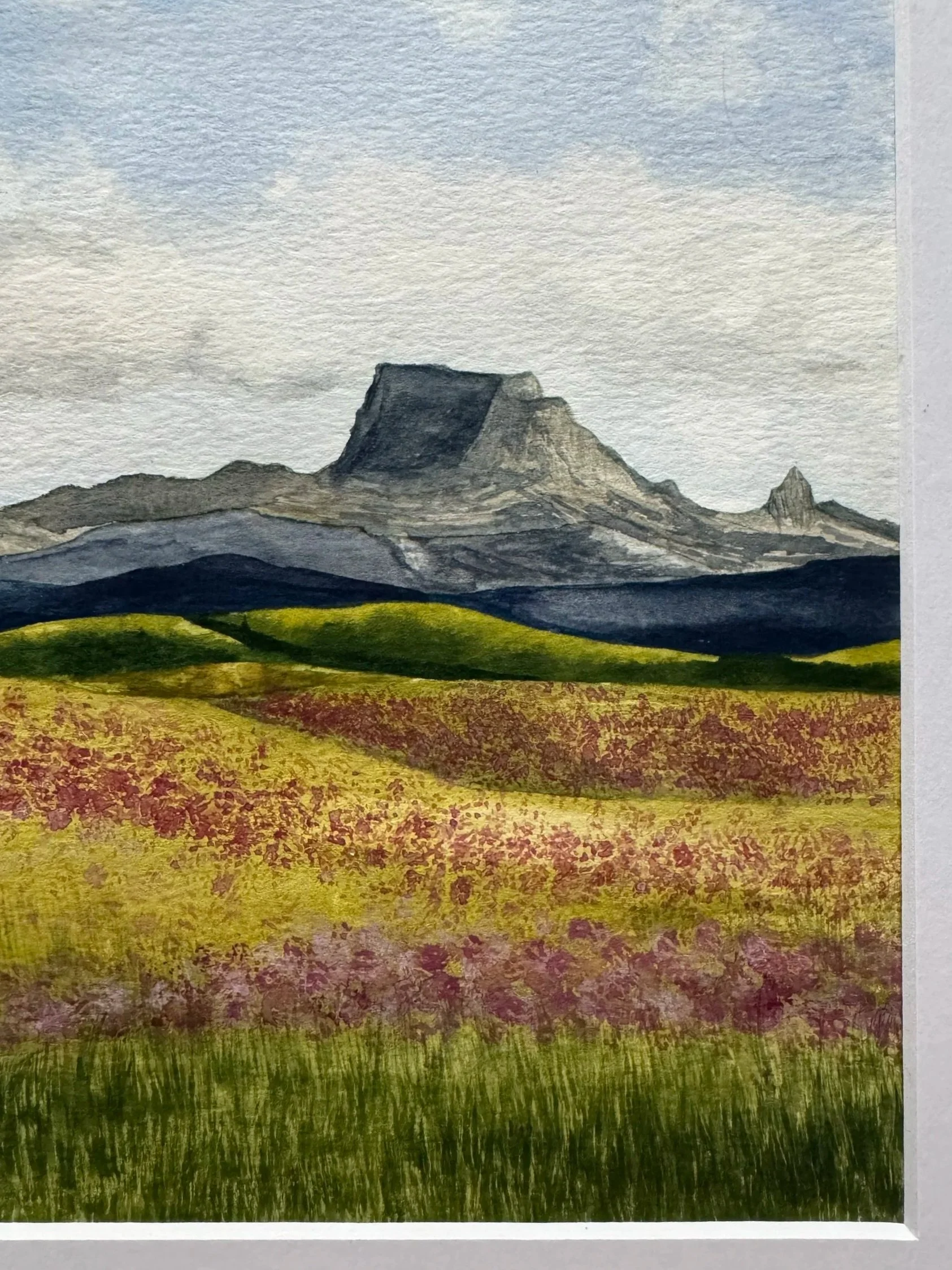 Original Watercolour Landscape Painting of Chief Mountain