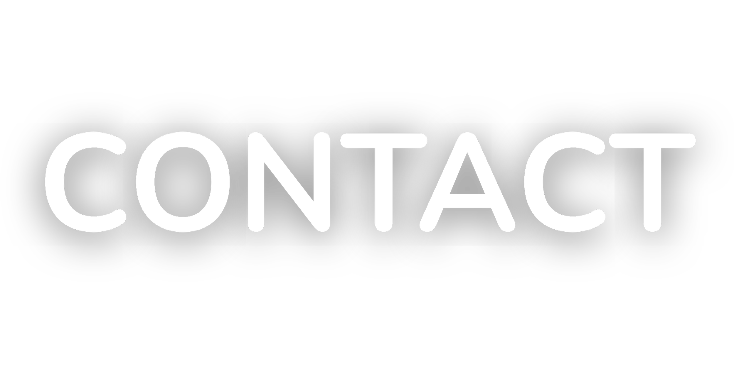 Black background with the word 'CONTACT' in large, white, stylized letters