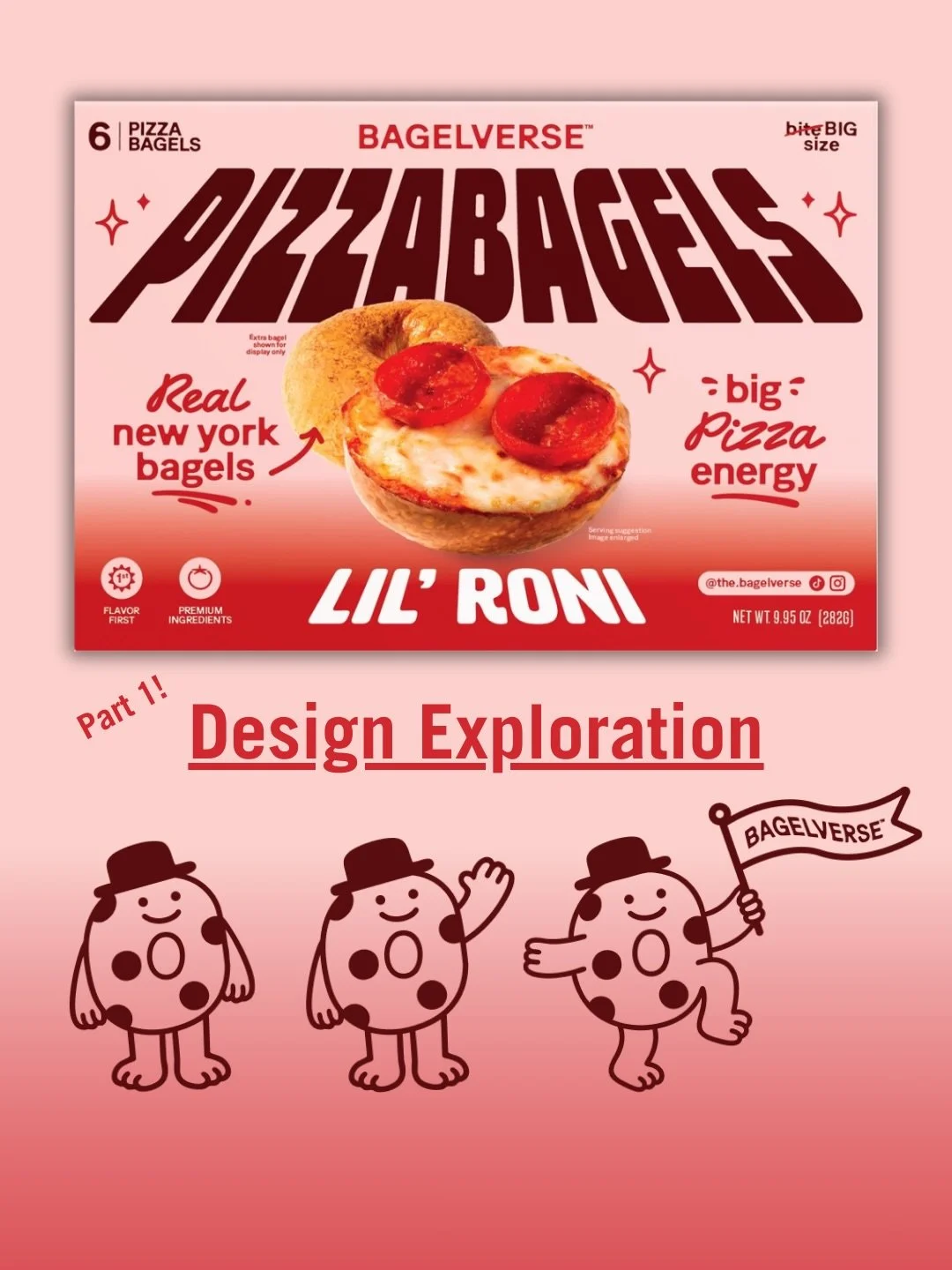 Standing out on the grocery store shelf is so hard!
And as we approach store launch in March, thought I&rsquo;d take you behind the scenes to see some of the designs.

1. Front of our Lil&rsquo; Roni box, and our mascot Mr. Roni! We didn&rsquo;t even