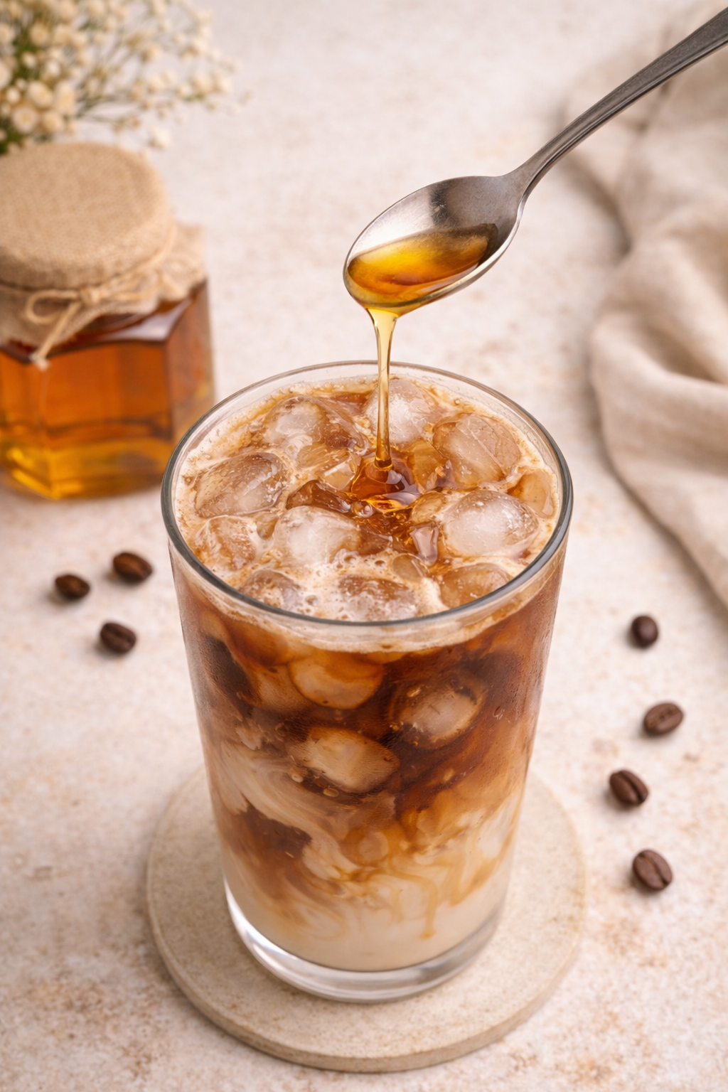 Café o té con miel de agave