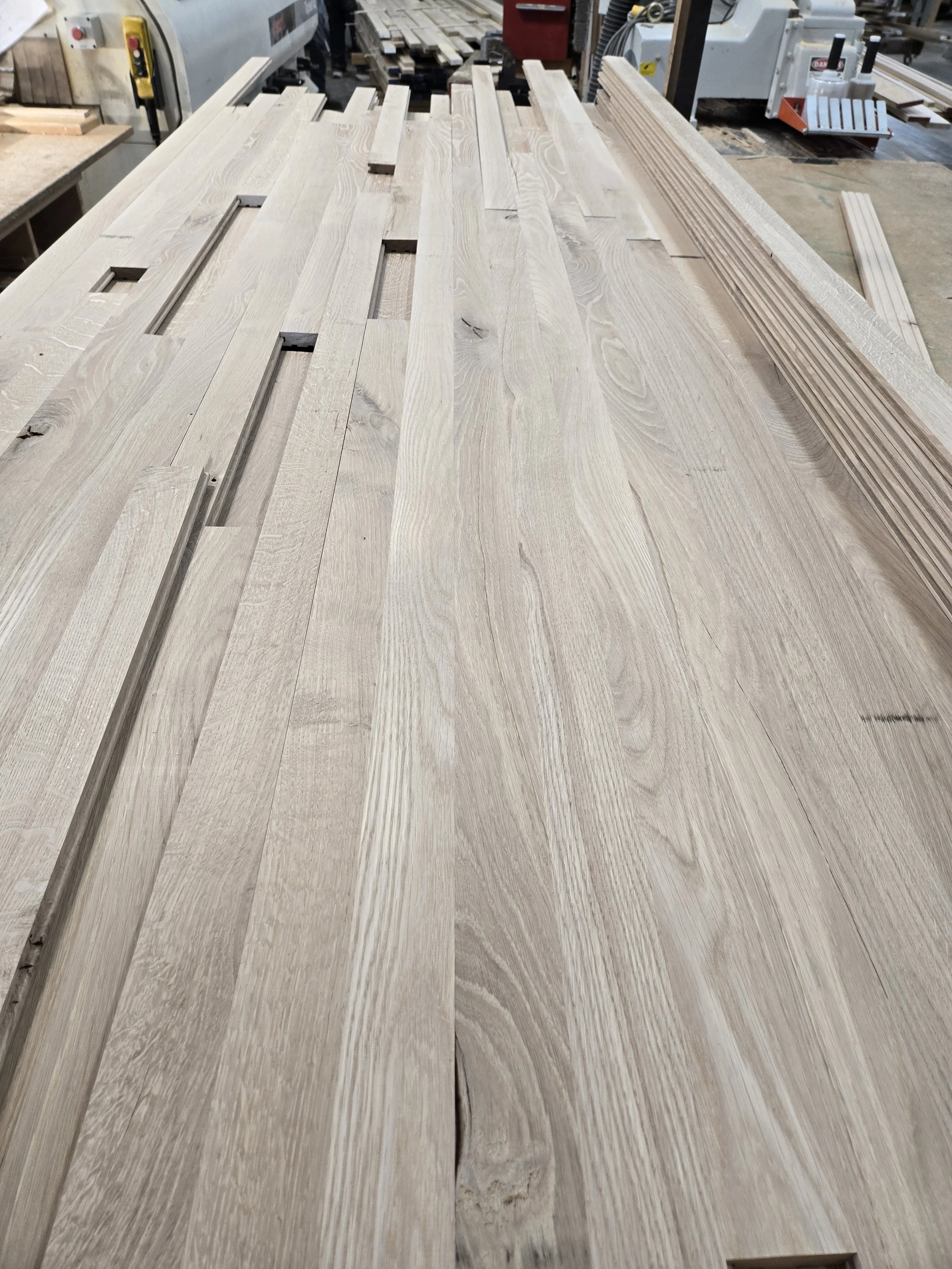 Oak flooring made from customers wood.