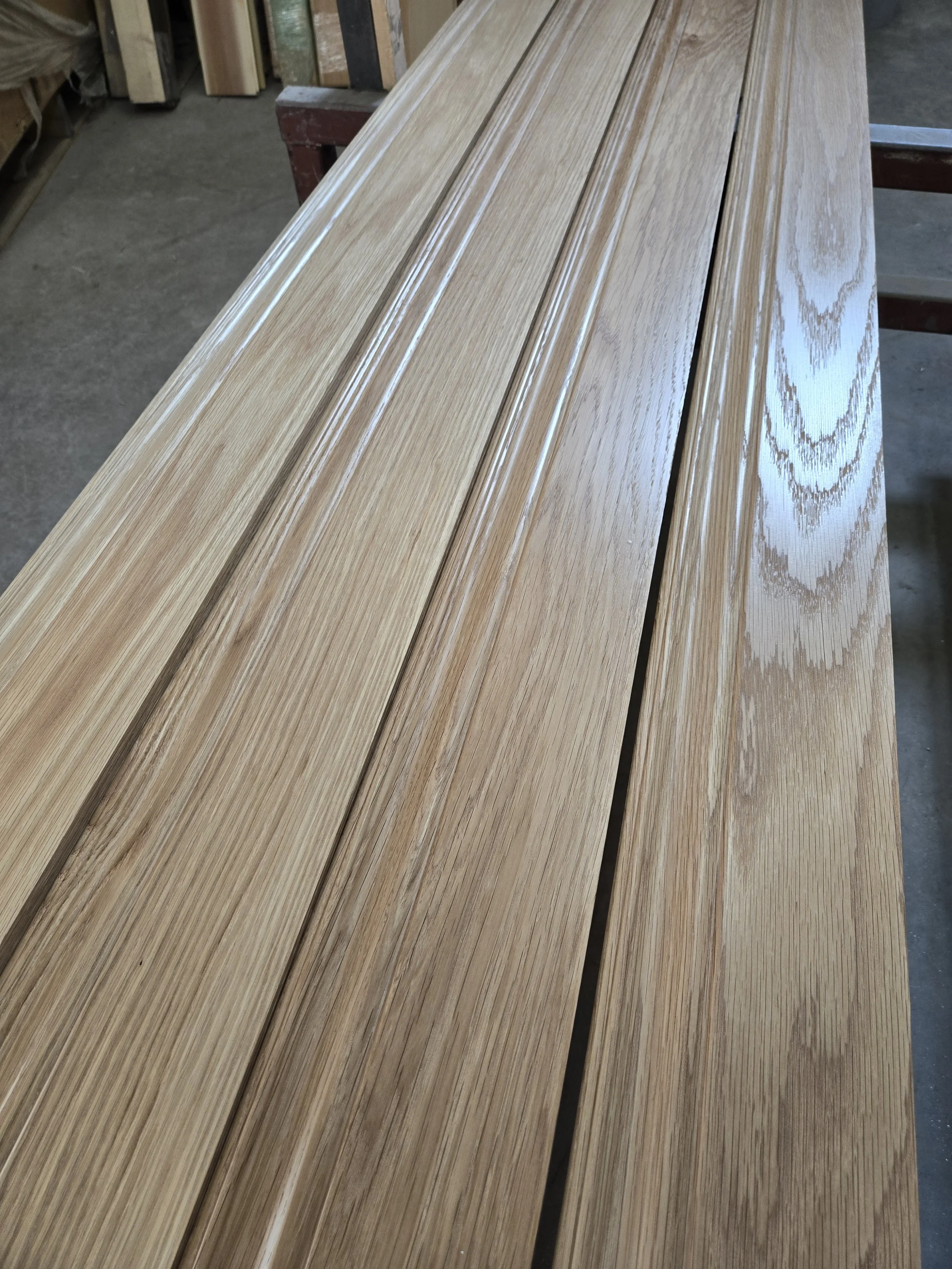 Custom molded trim out of white oak.