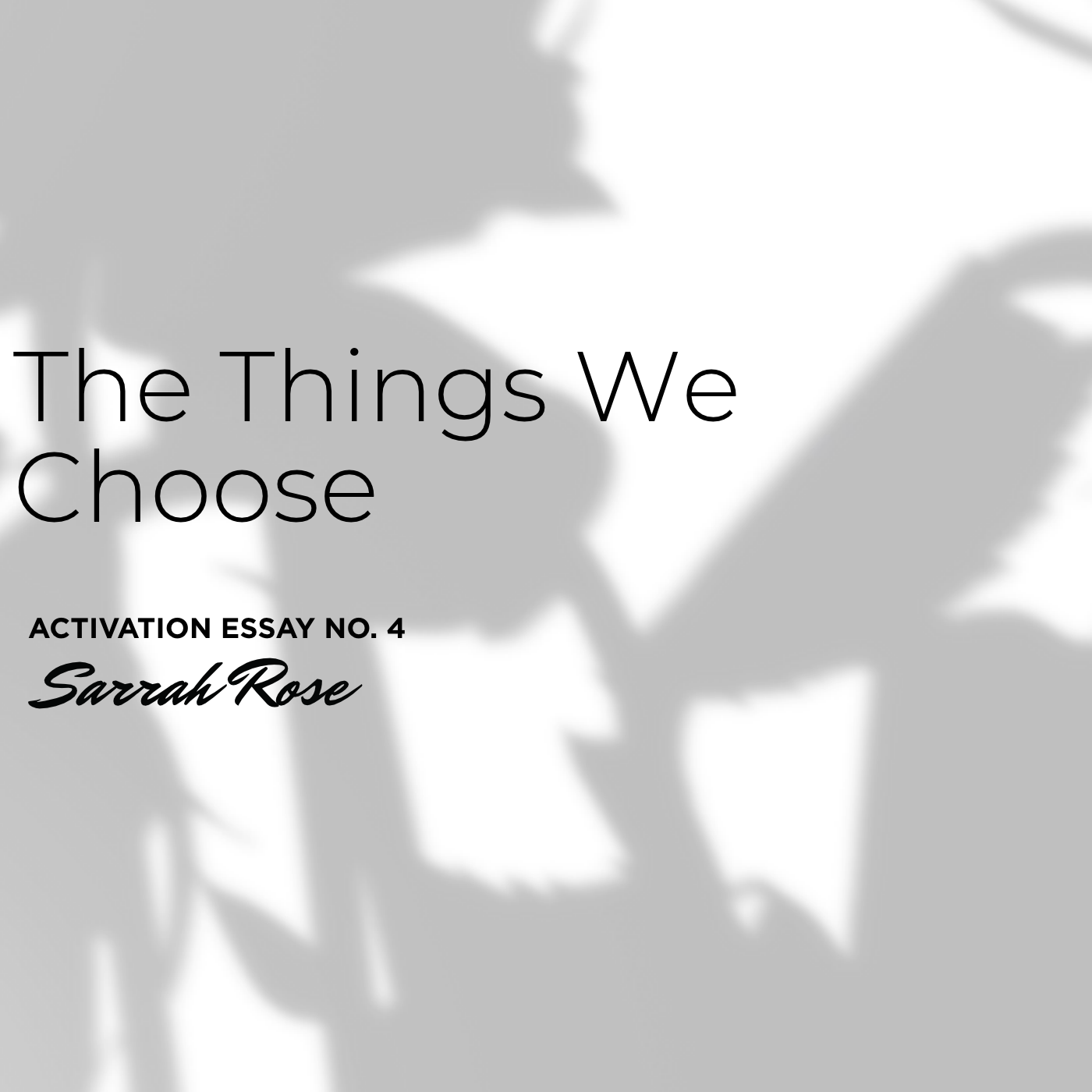 The Things We Choose
