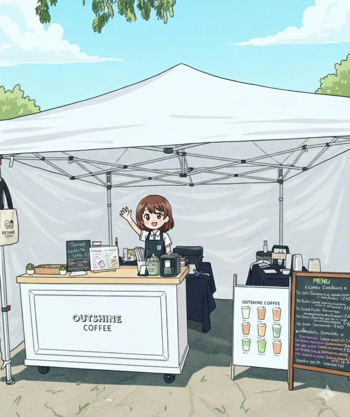 Your daily dose of caffeine is ready! #coffeepopup #coffeecart #coffeeislife #matchacart