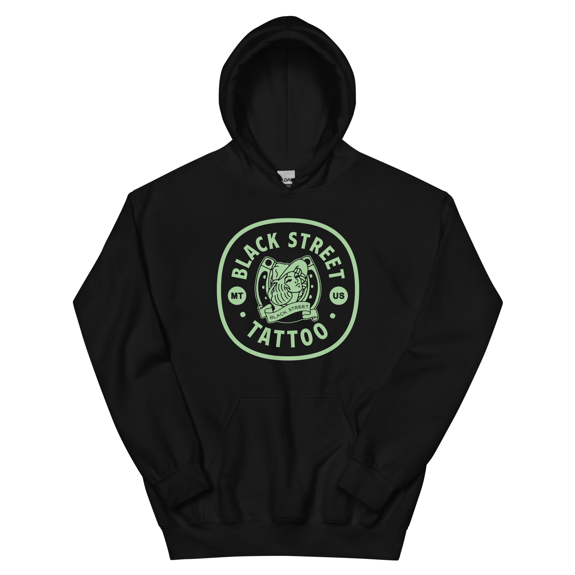 Black Street Logo Hoodie