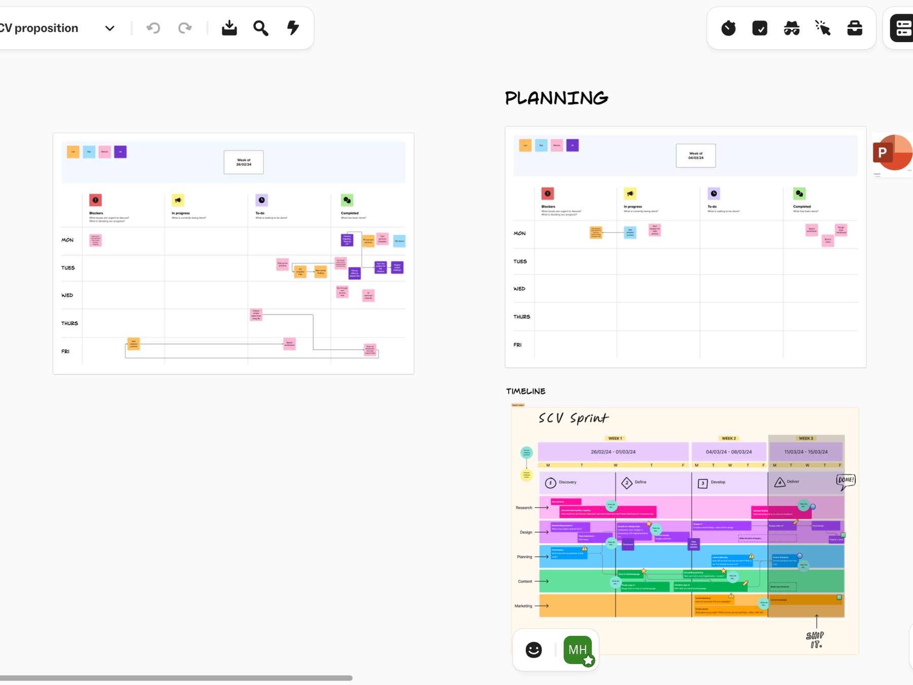 1. Planning (Kanban, horizon mapping)