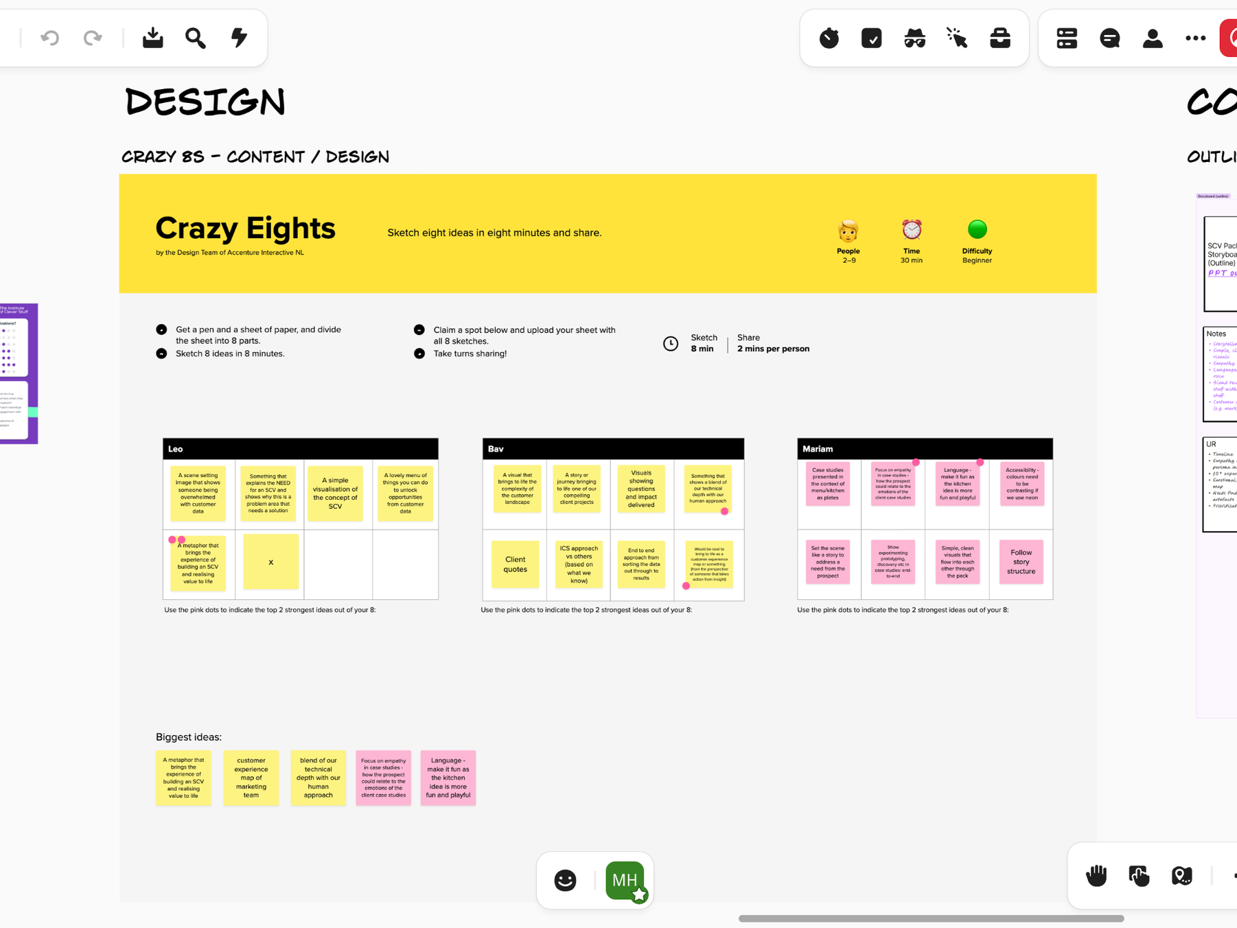 3. Design (crazy eights)