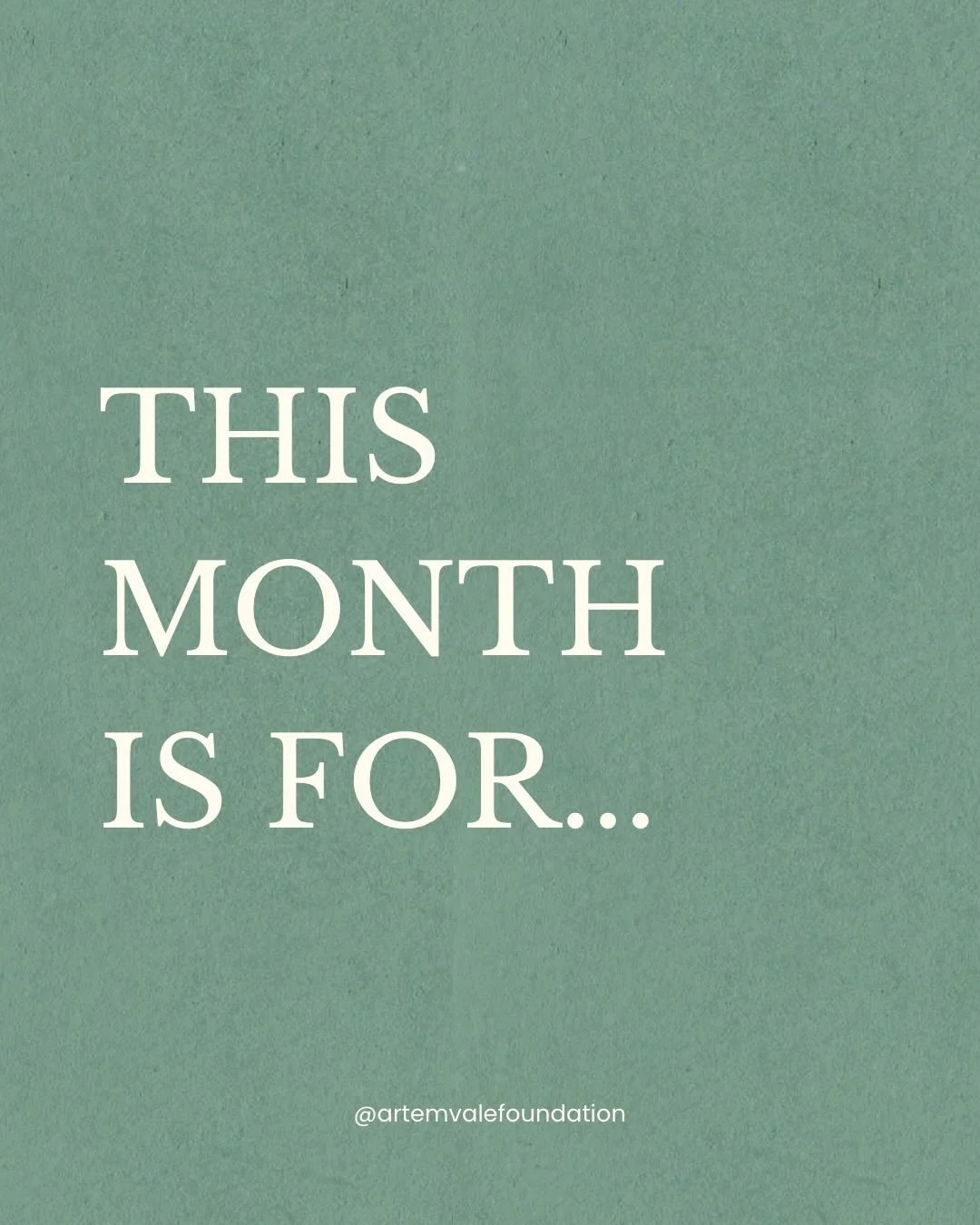 This month is for all of the above. Growth, alignment happiness, your mental wellbeing and health. 

What are you prioritizing this month? 

#mentalhealth #artemvale #mentalwellbeing