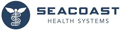 Seacoast Health Systems logo featuring a medical caduceus with wings