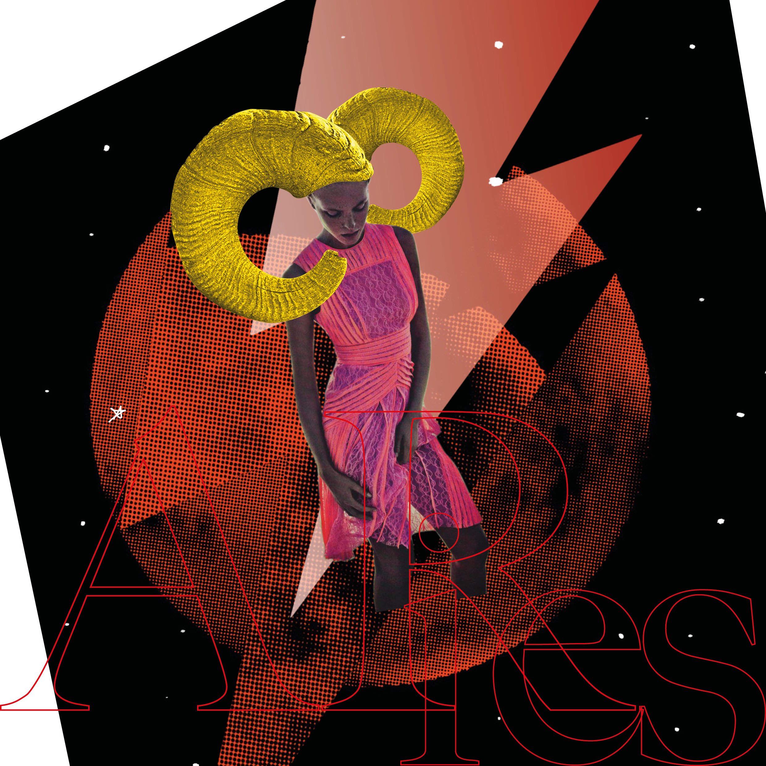 Aries Collage Artwork