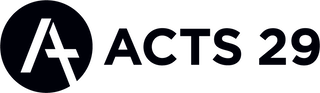 Logo with a stylized cross and the text 'Acts 29'