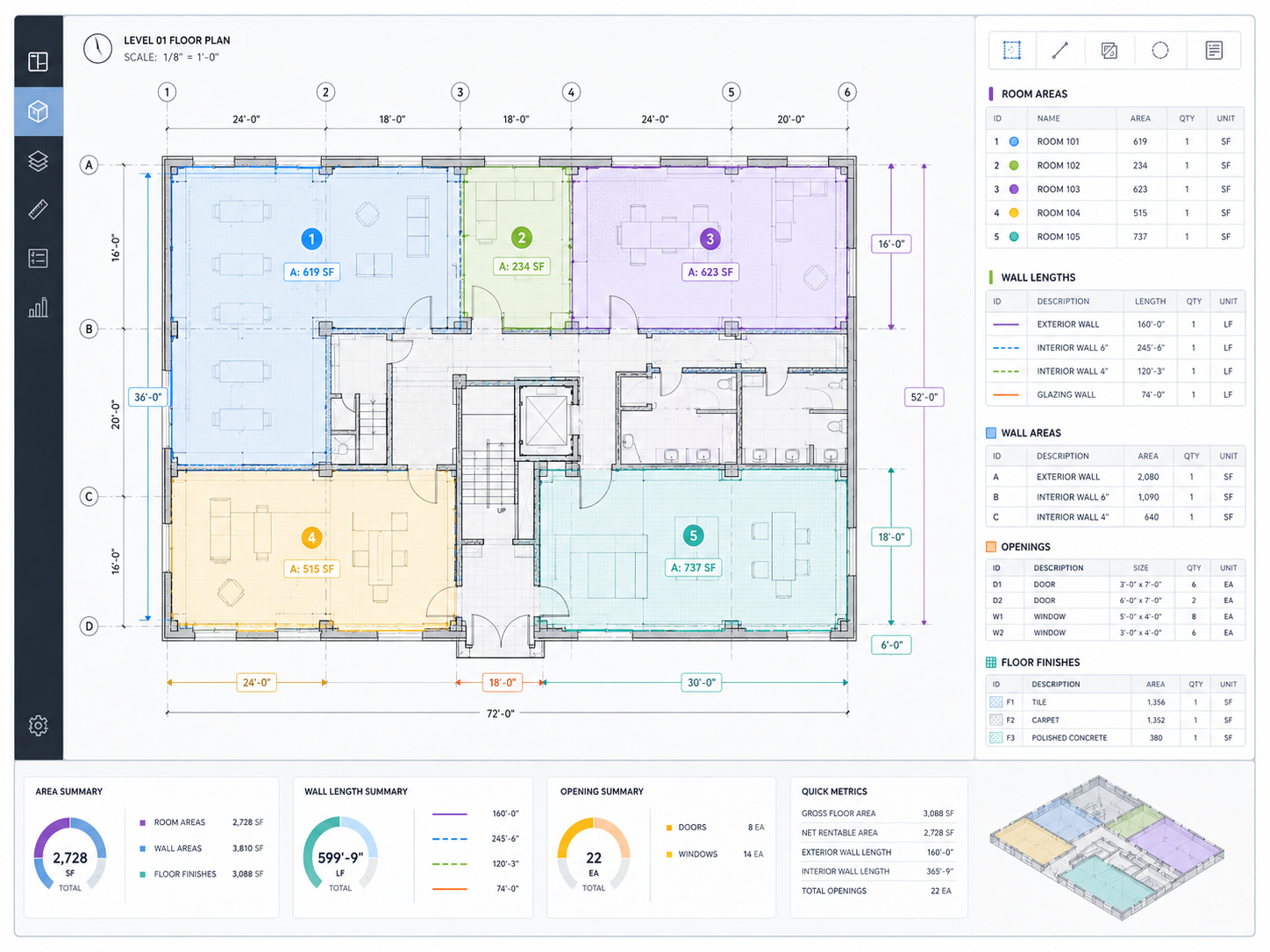 Cómputo de Cantidades de Obra 1-100 m²